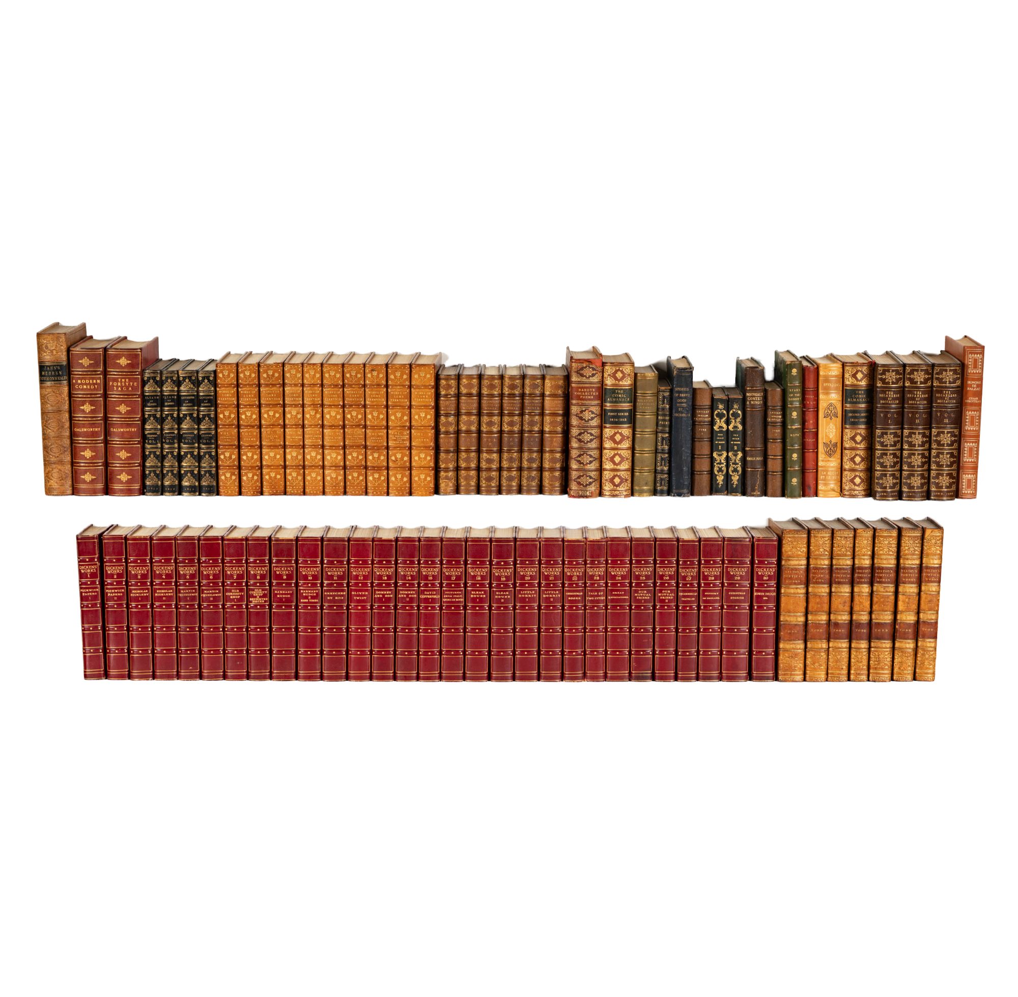 Small Library of Leatherbound Books