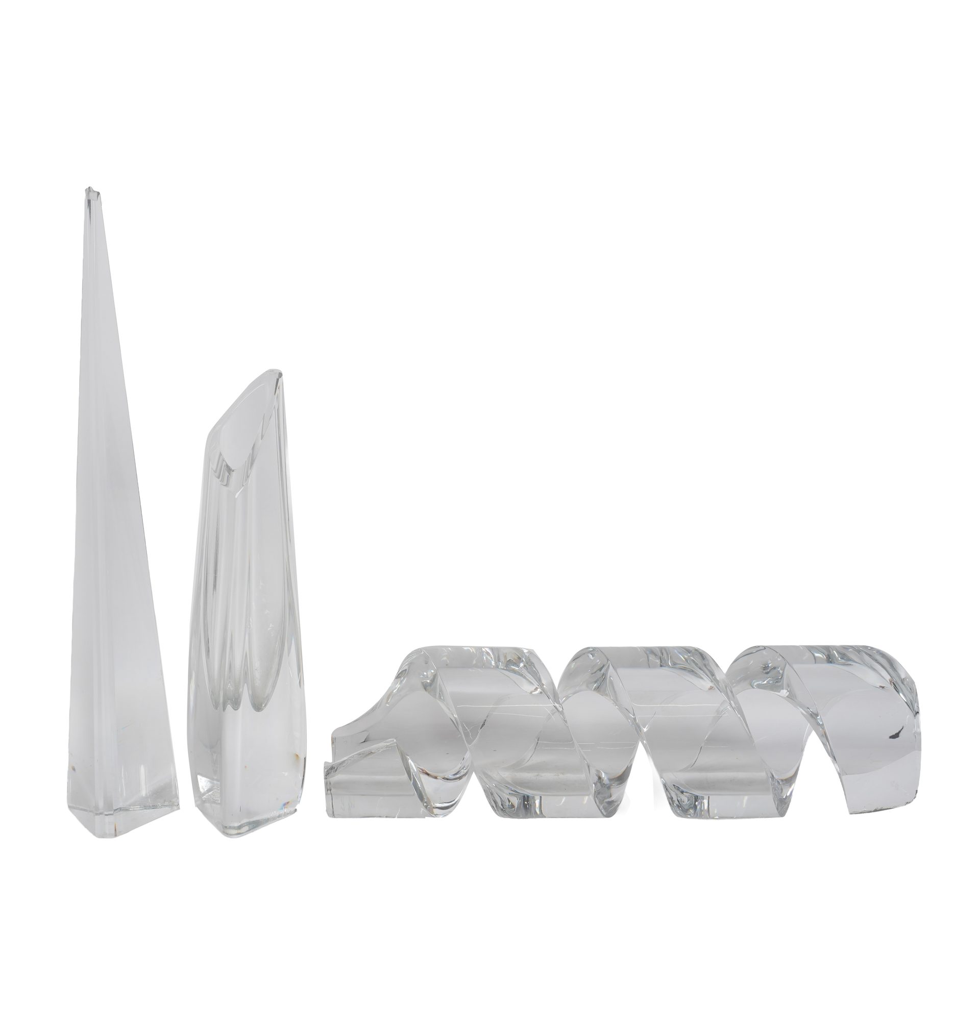 Three Baccarat Crystal Table Articles