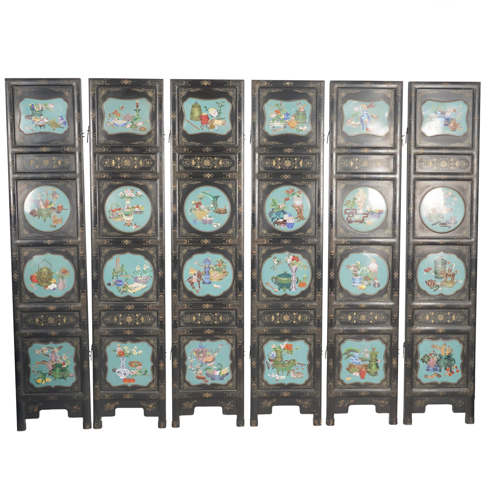 Chinese Four Panel Room Divider