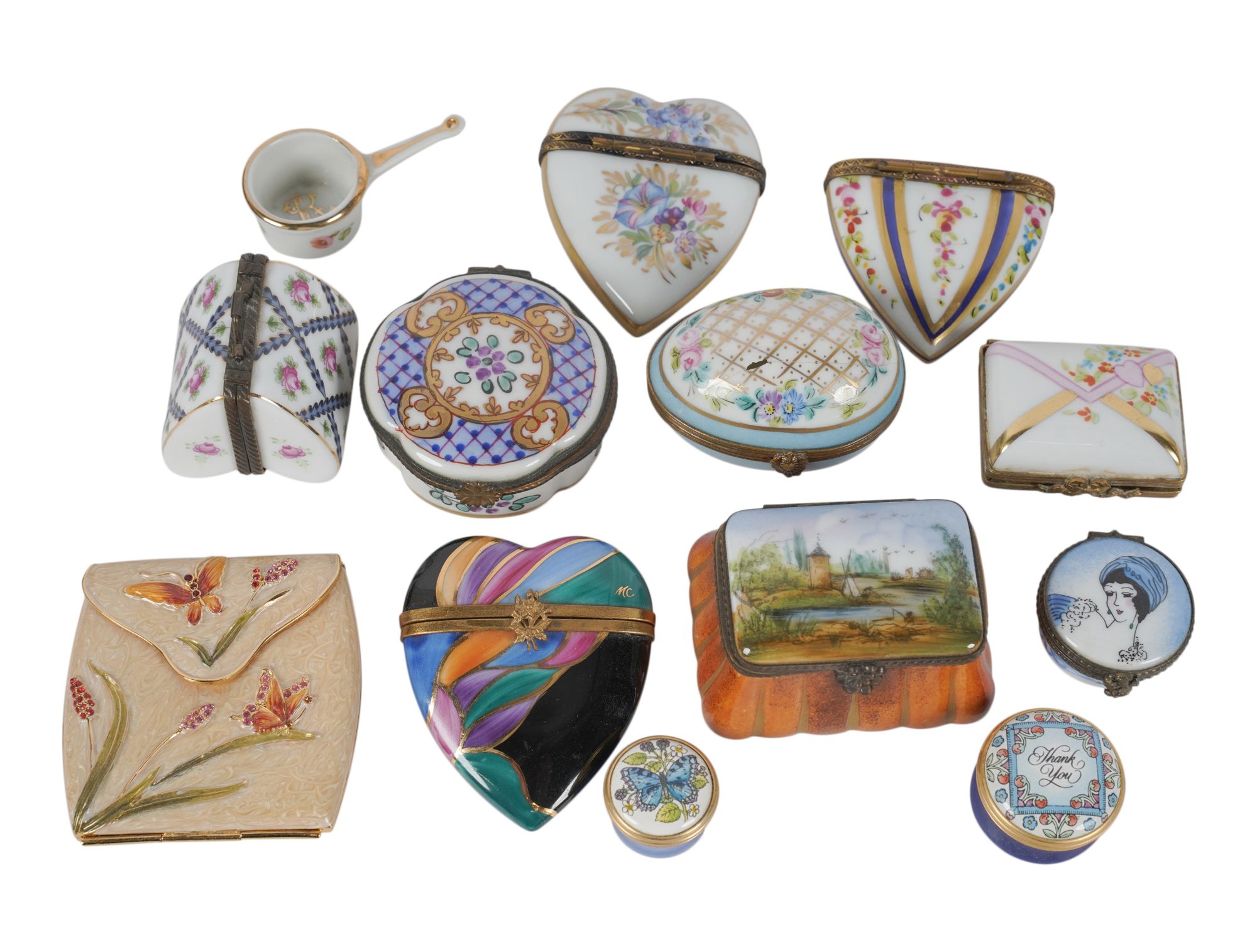 Collection of Limoges Porcelain Boxes