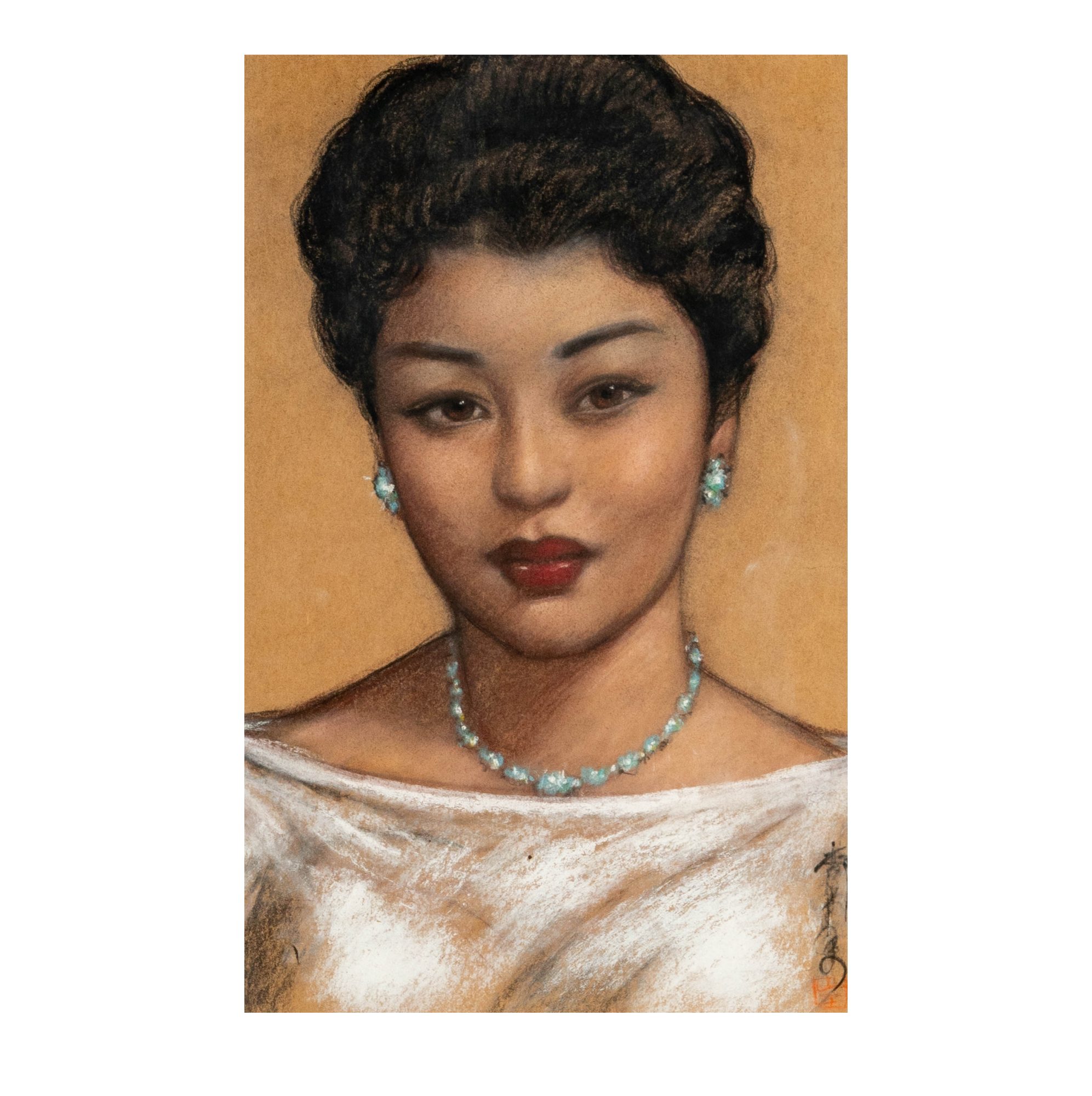 Chinese Pastel Portrait of a Woman