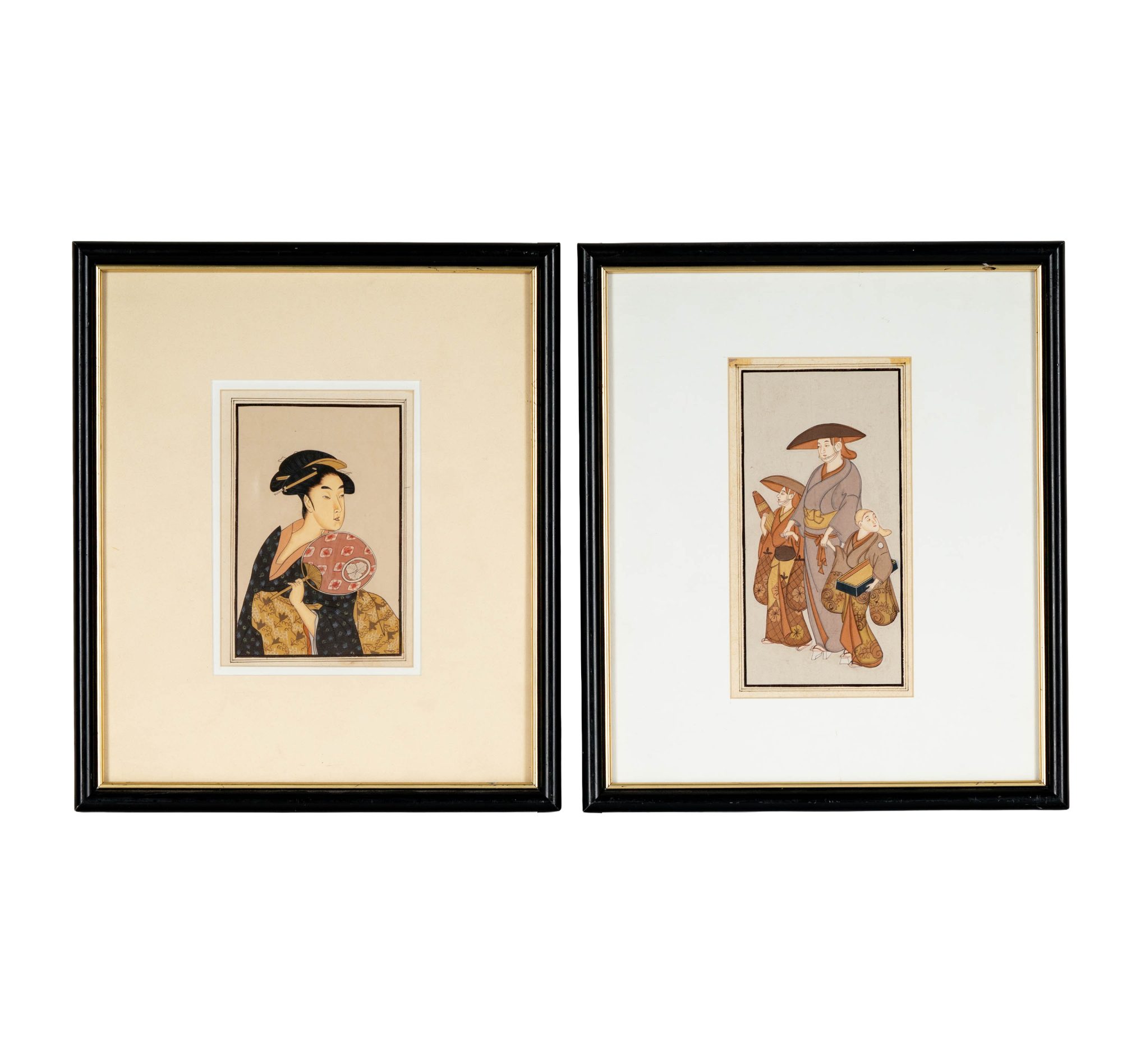 Two Japanese Paintings of FIgures