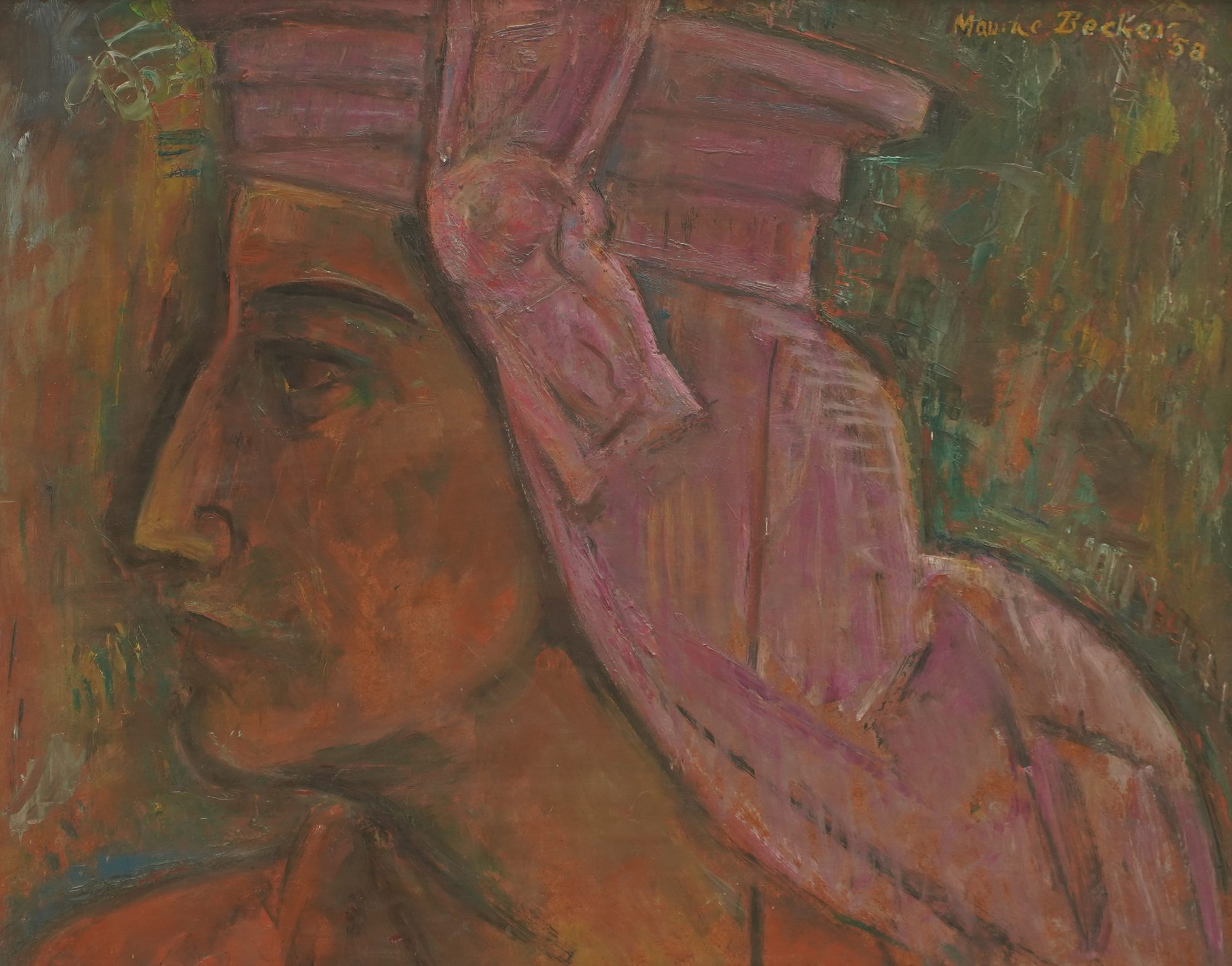 Maurice Becker (American/Russian, 1889–1975), Profile of a Woman of Oaxaca