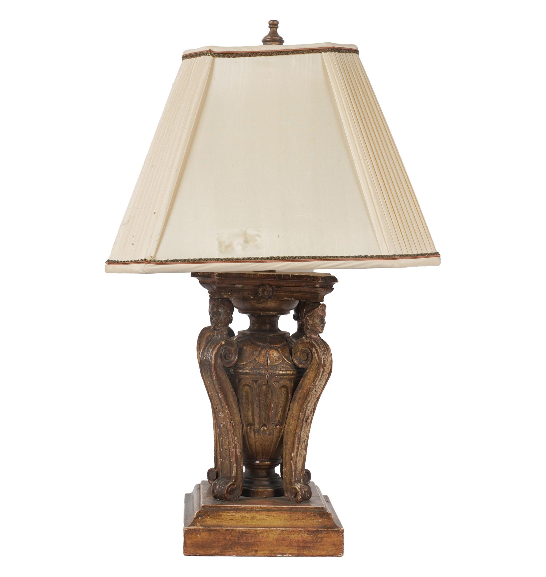 Neoclassical-Style Giltwood Urn-Form Table Lamp