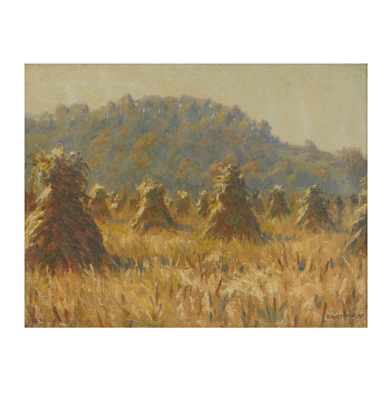 Robert M. Root; (1863-1937), Field of Harvested Corn Stalks