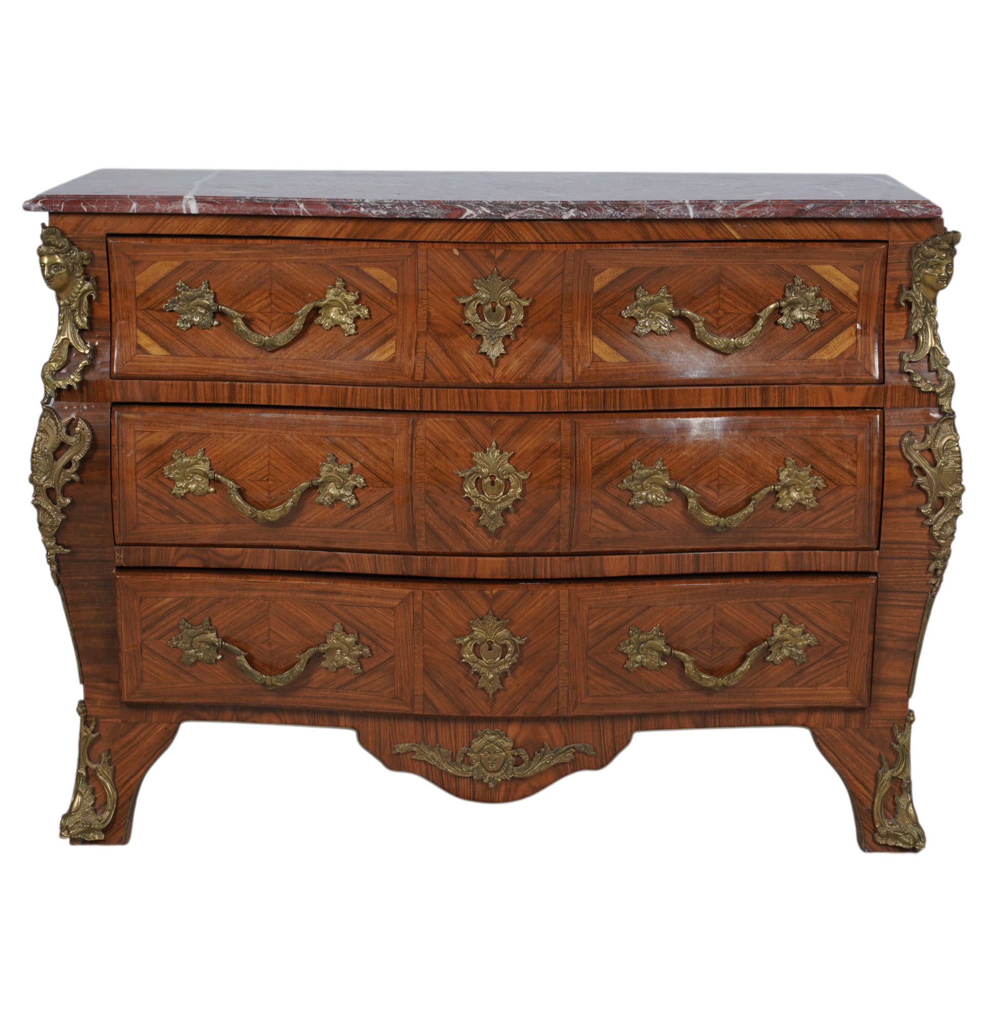 Louis XV-Style Gilt Bronze Mounted Commode