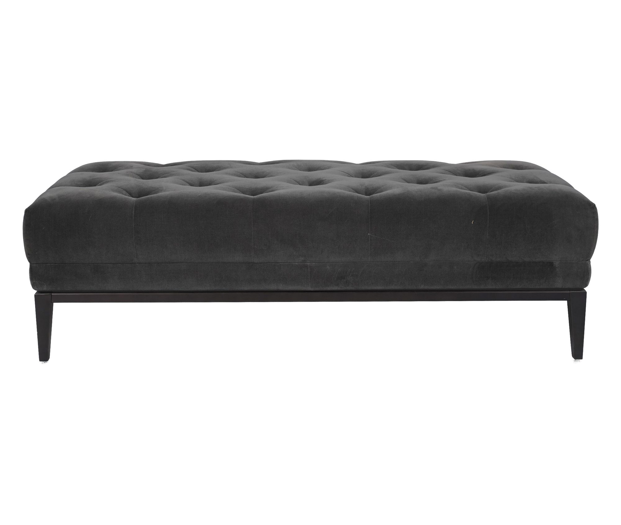 A Restoration Hardware Tufted Bench