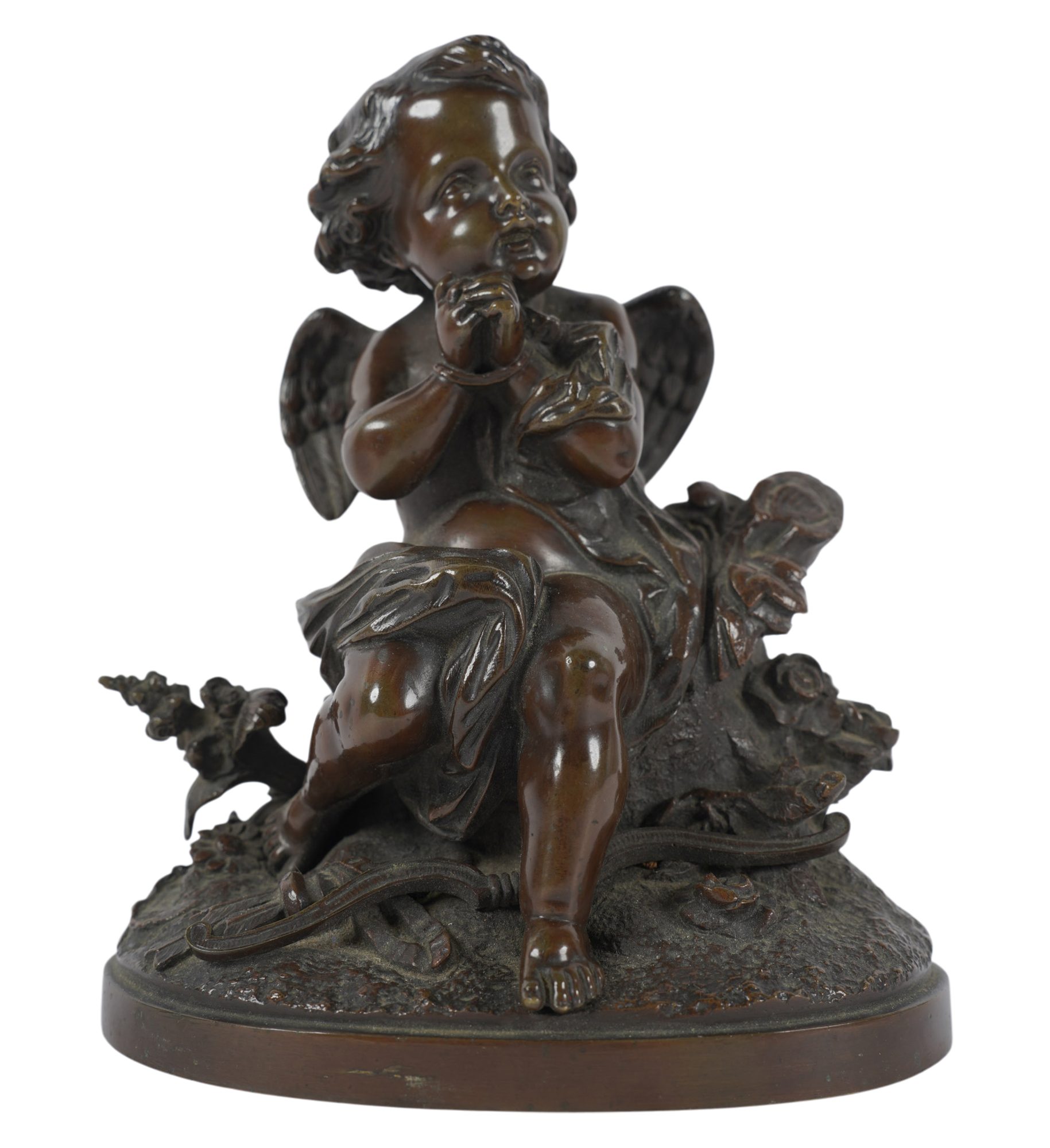 Small Bronze Cherub Sculpture