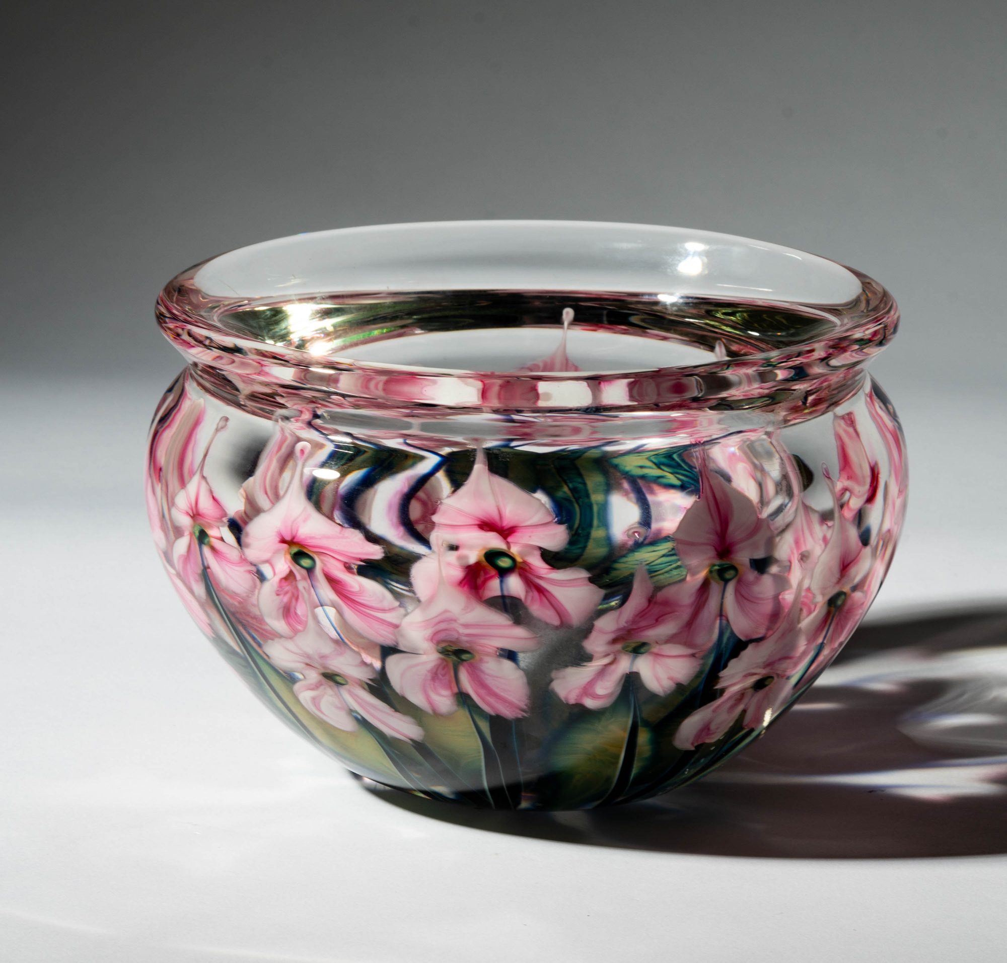 John Lotton Art Glass Floral Vase