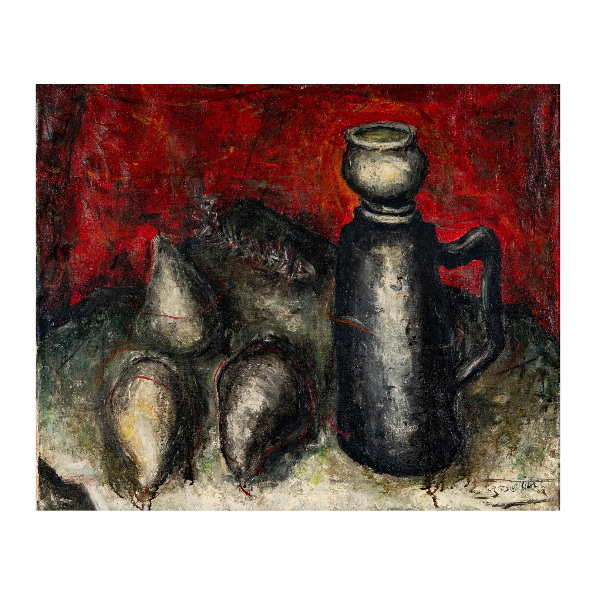 Still Life of Fruit and Jug
