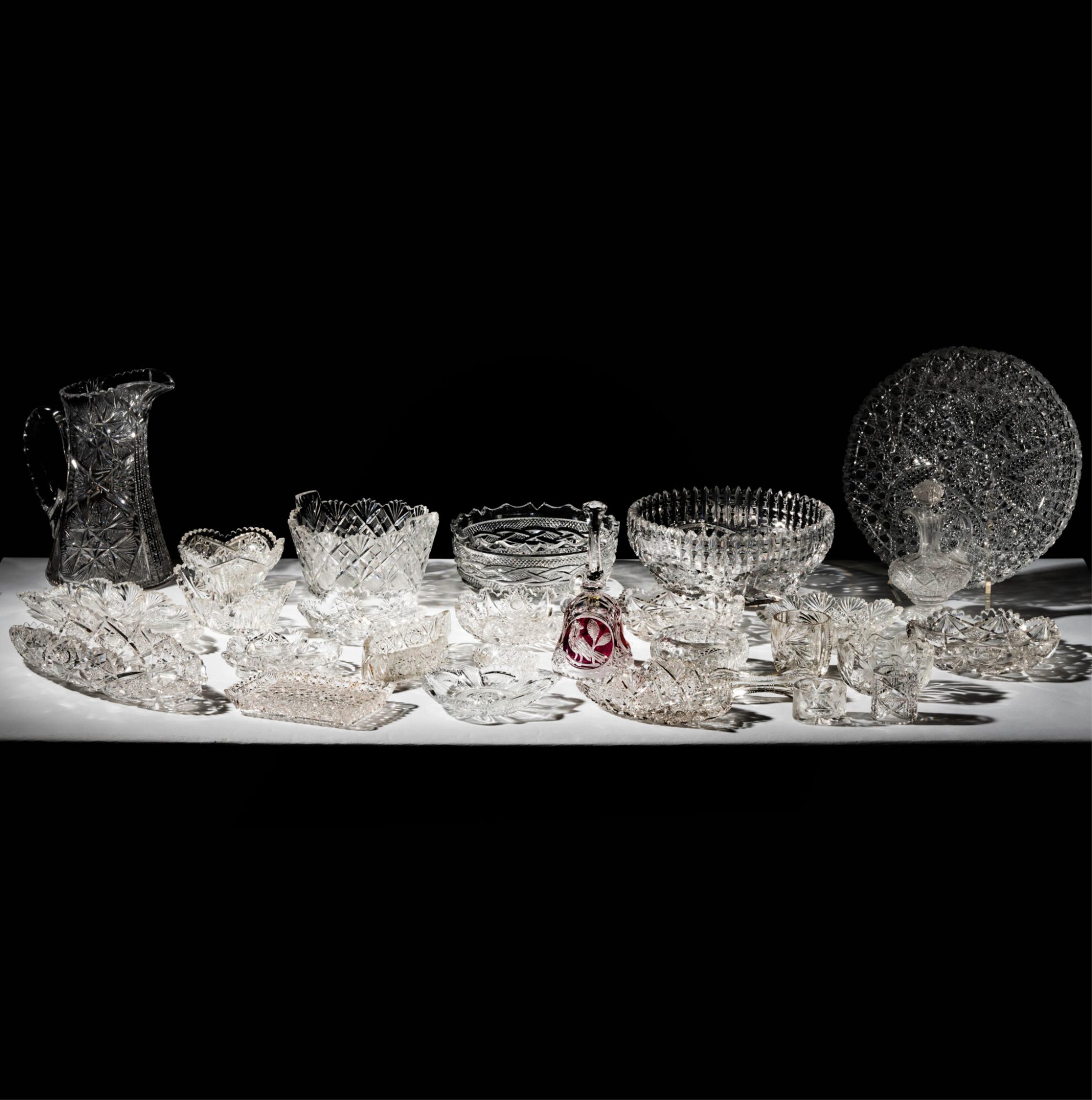 Collection of Cut Glass Table Articles