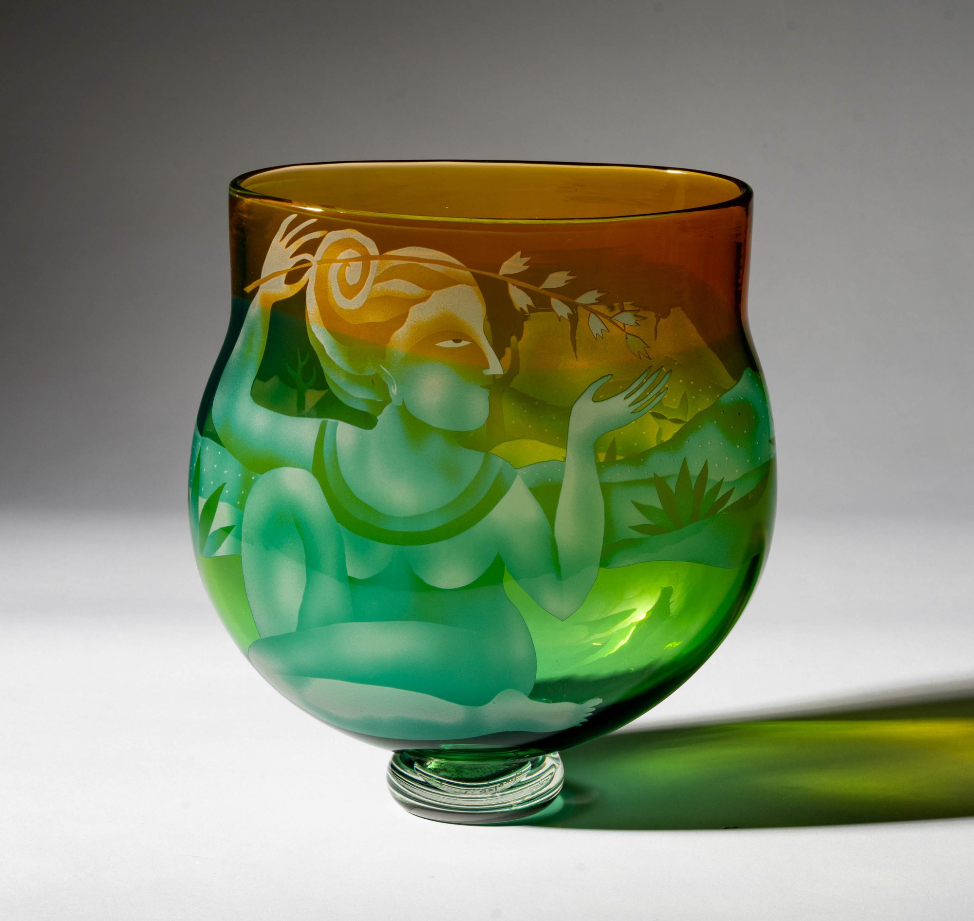 Naomi Takenouchi: "Desert Goddess" Art Glass Vase