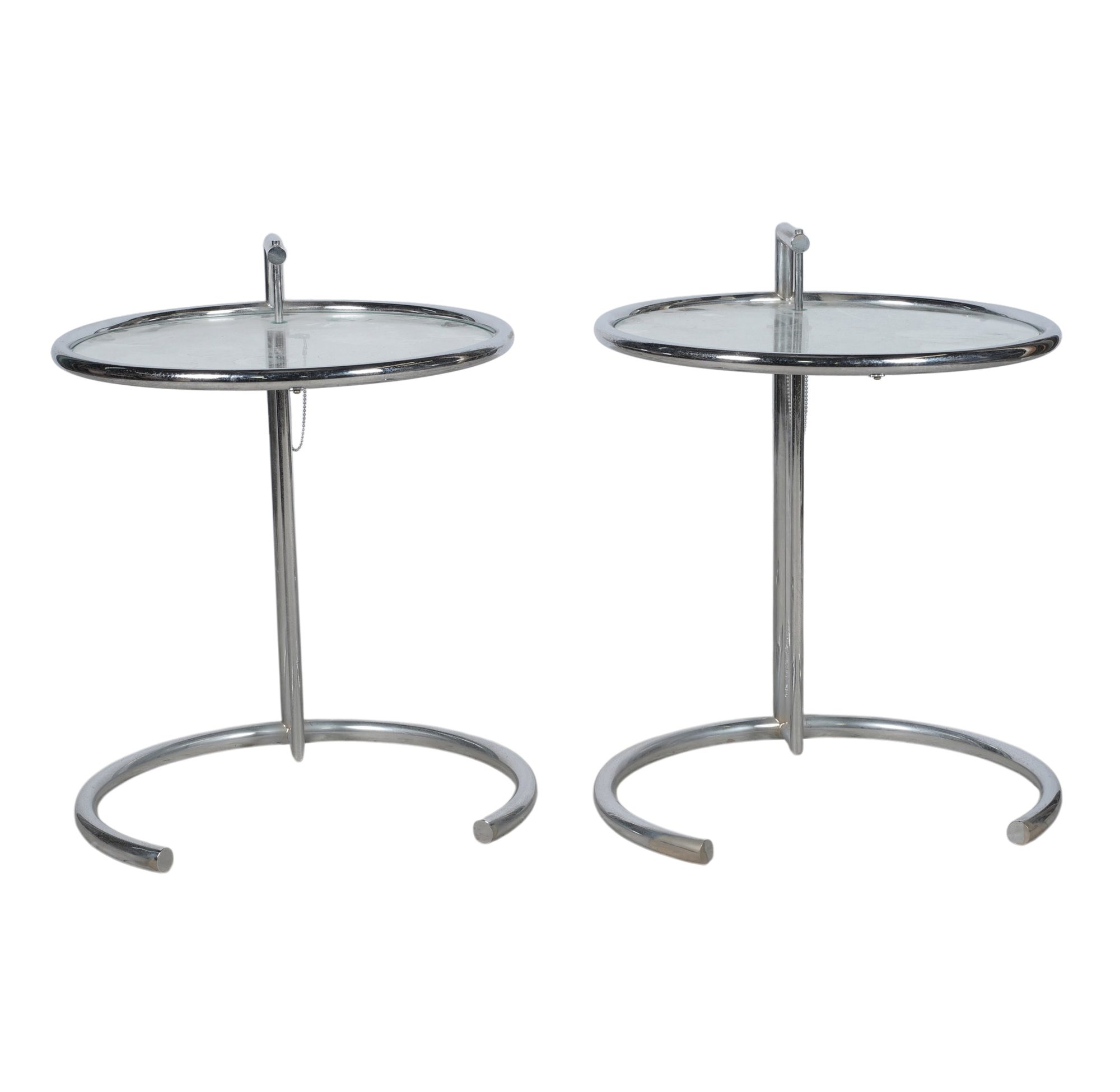 A Pair of Eileen Gray Adjustable Occasional Tables