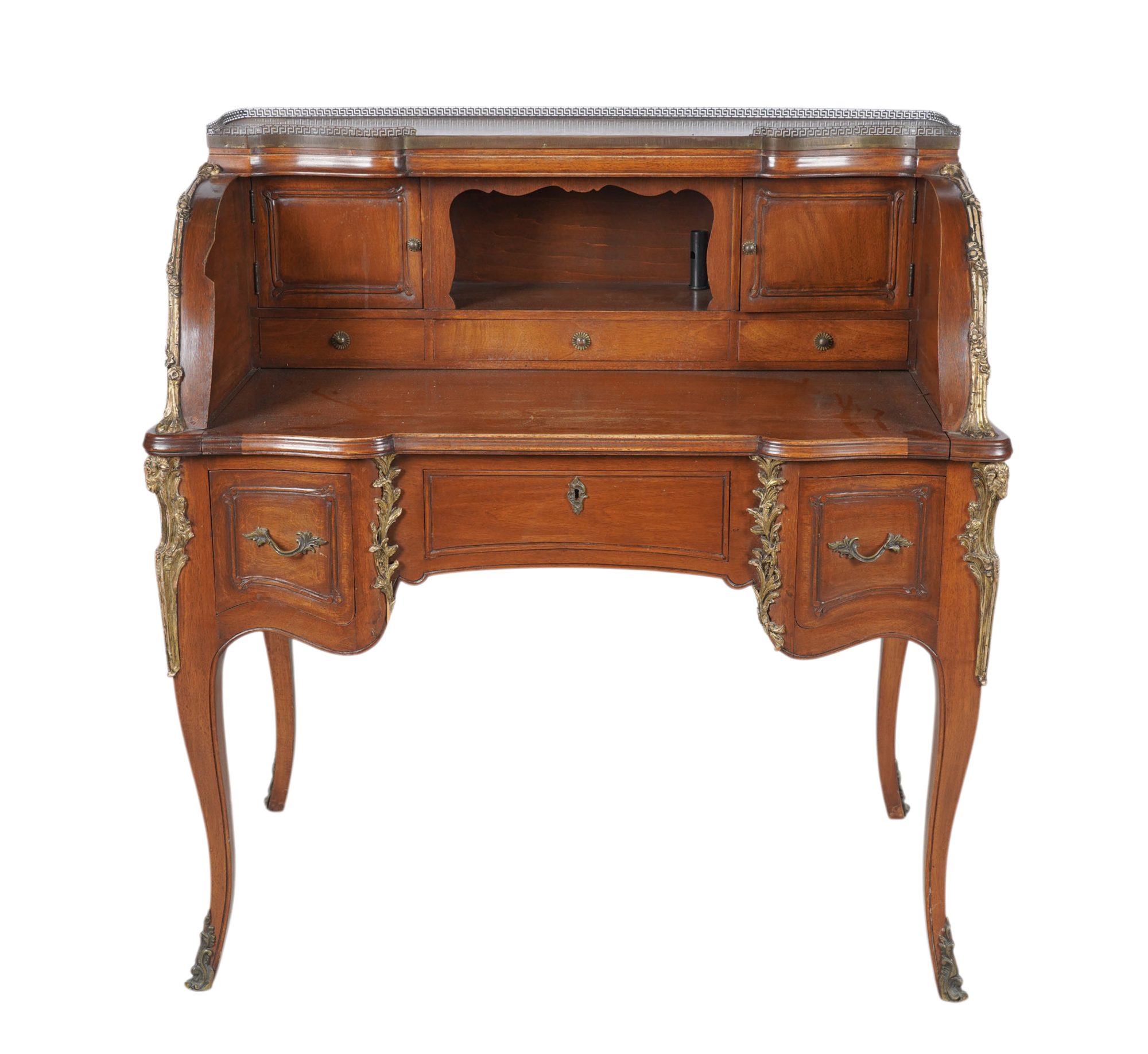 French Louis XV-Style Carved Wood Lady's Desk