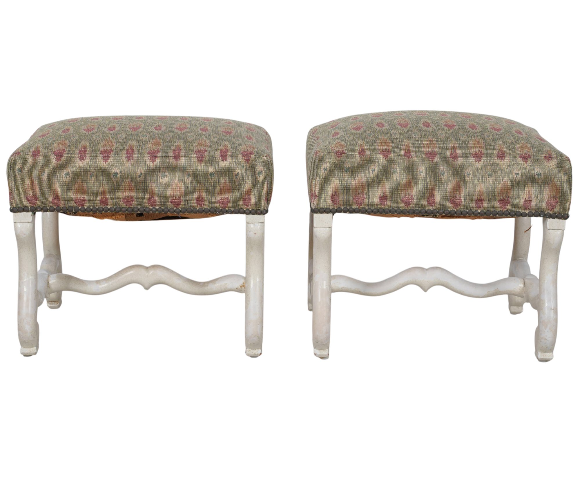 Pair of Baroque Style Upholstered Benches