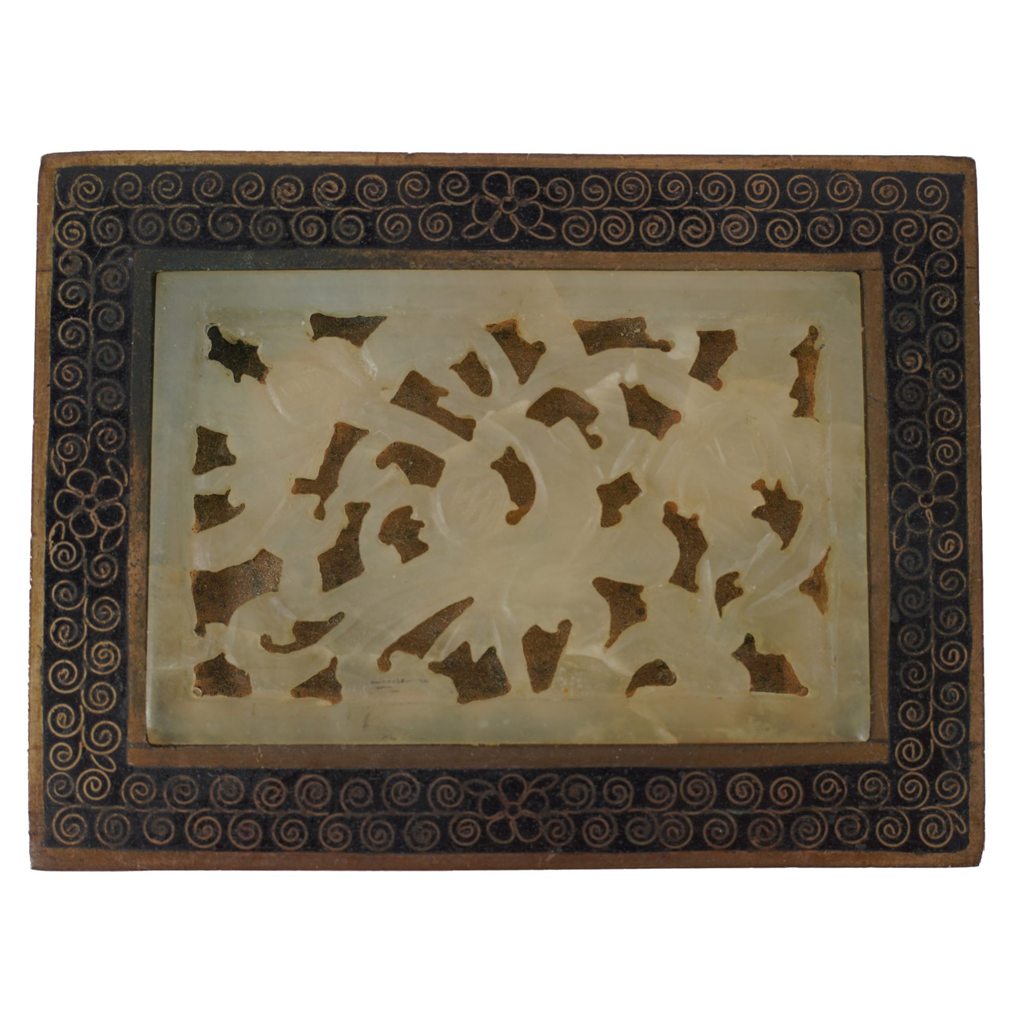A Chinese Jade and Enamel Paperweight