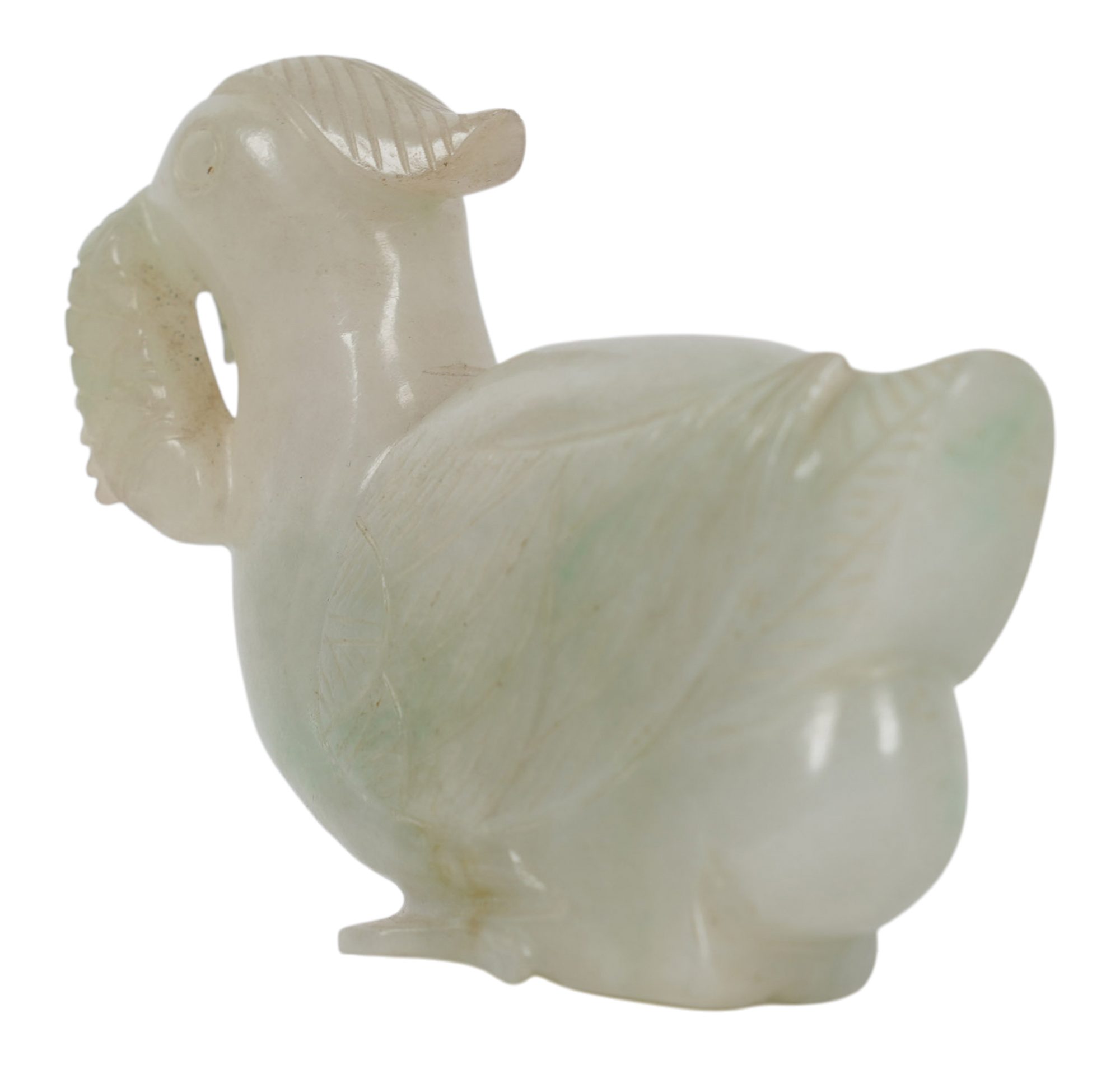 A Chinese Jade Carving of a Crane