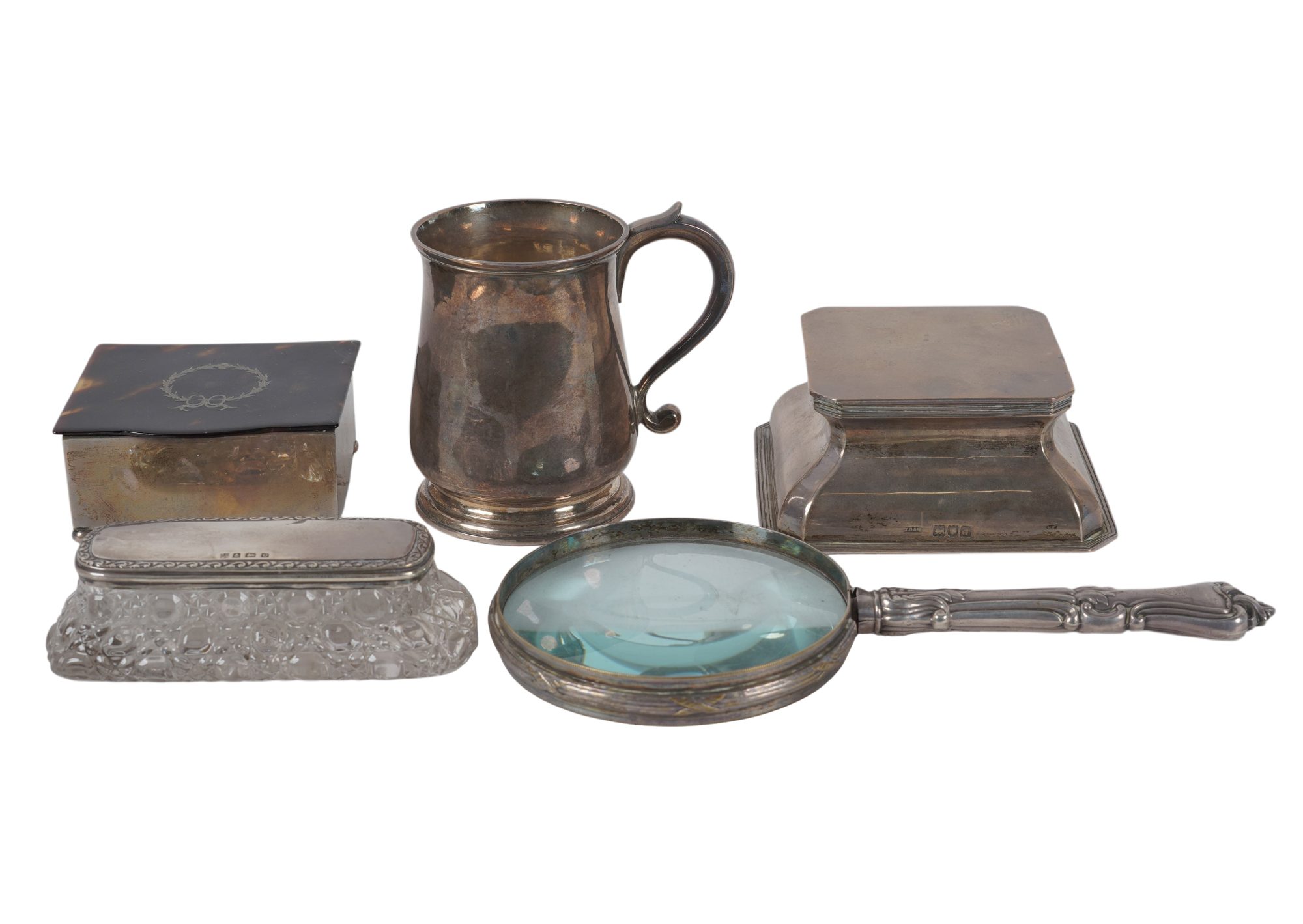 A Collection of English Sterling Silver Objects