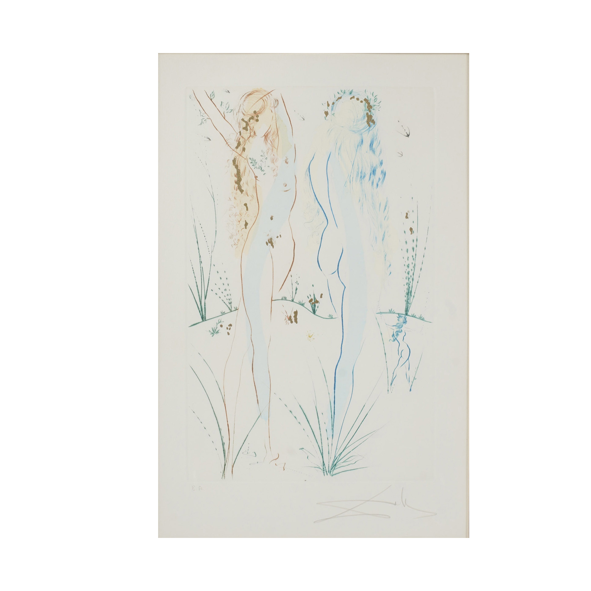 Salvador Dali, Nudes from Song of Songs of Solomon Etching