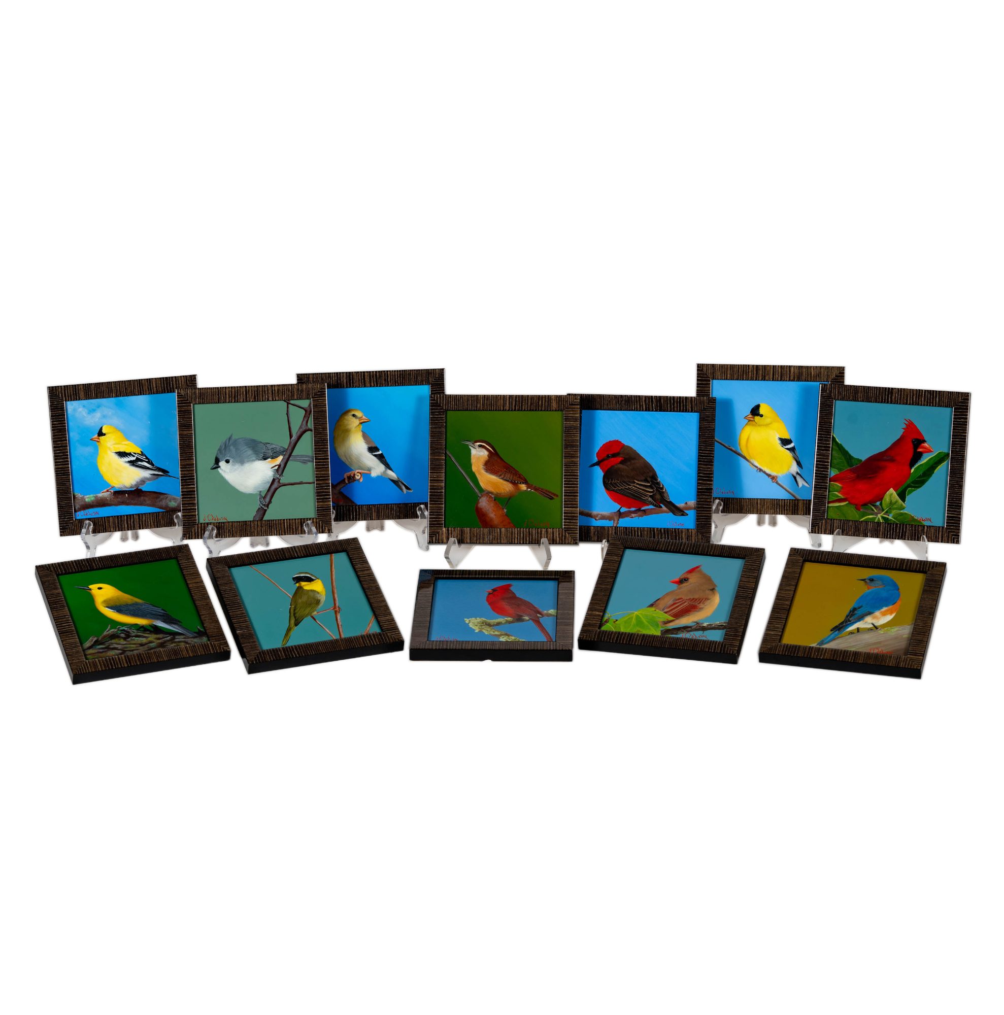 Group of Joe Claborn Bird Paintings