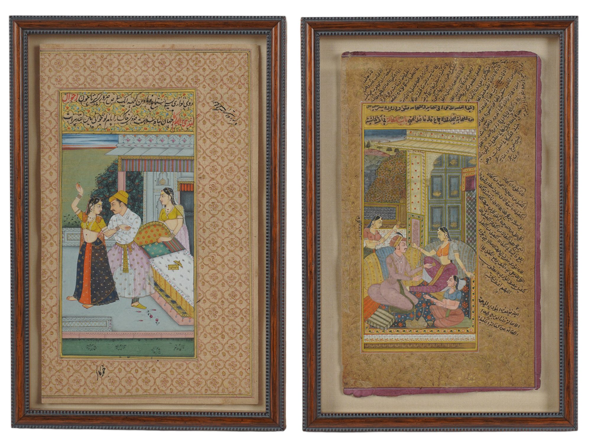 Two Persian Illuminated Miniature Manuscripts