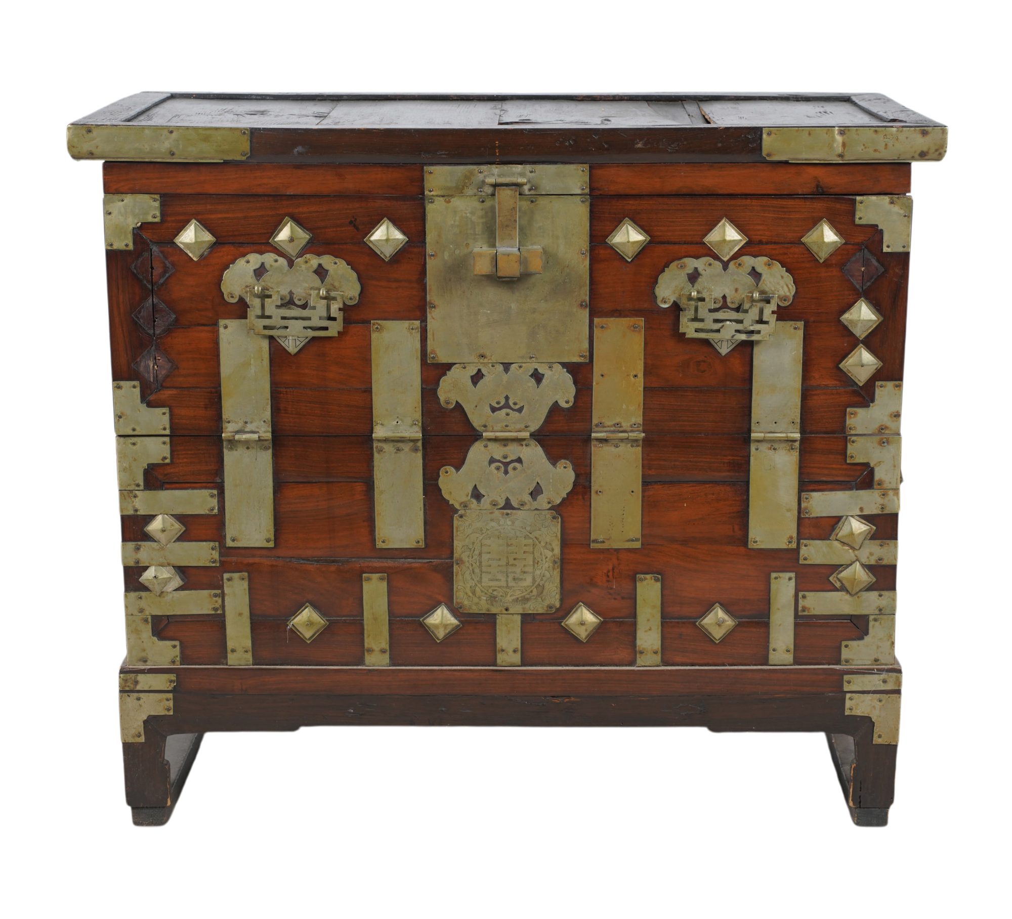 Japanese Brass-Clad Trunk