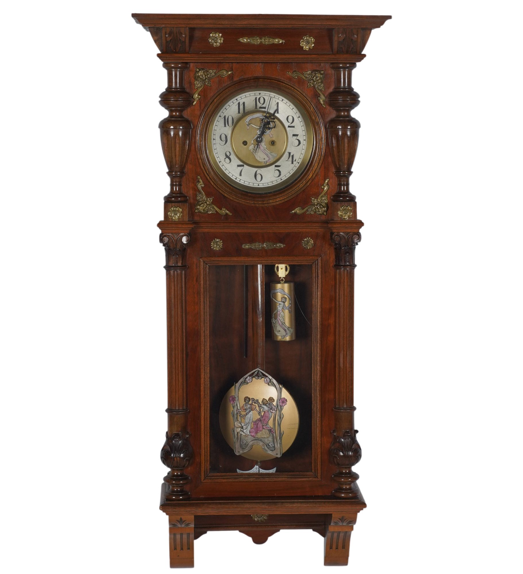 Carved Wood Wall Clock
