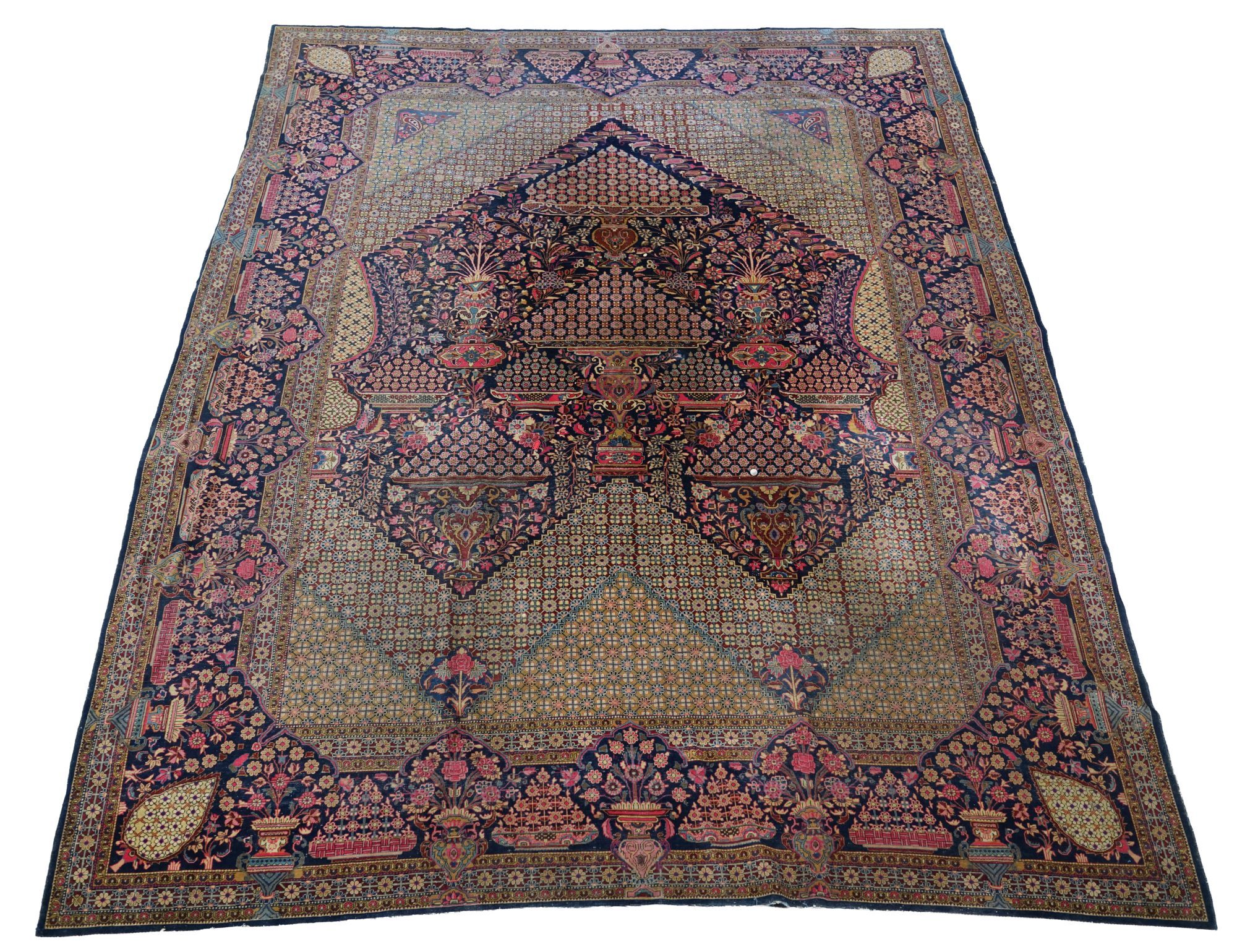 Persian Red and Blue Area Rug