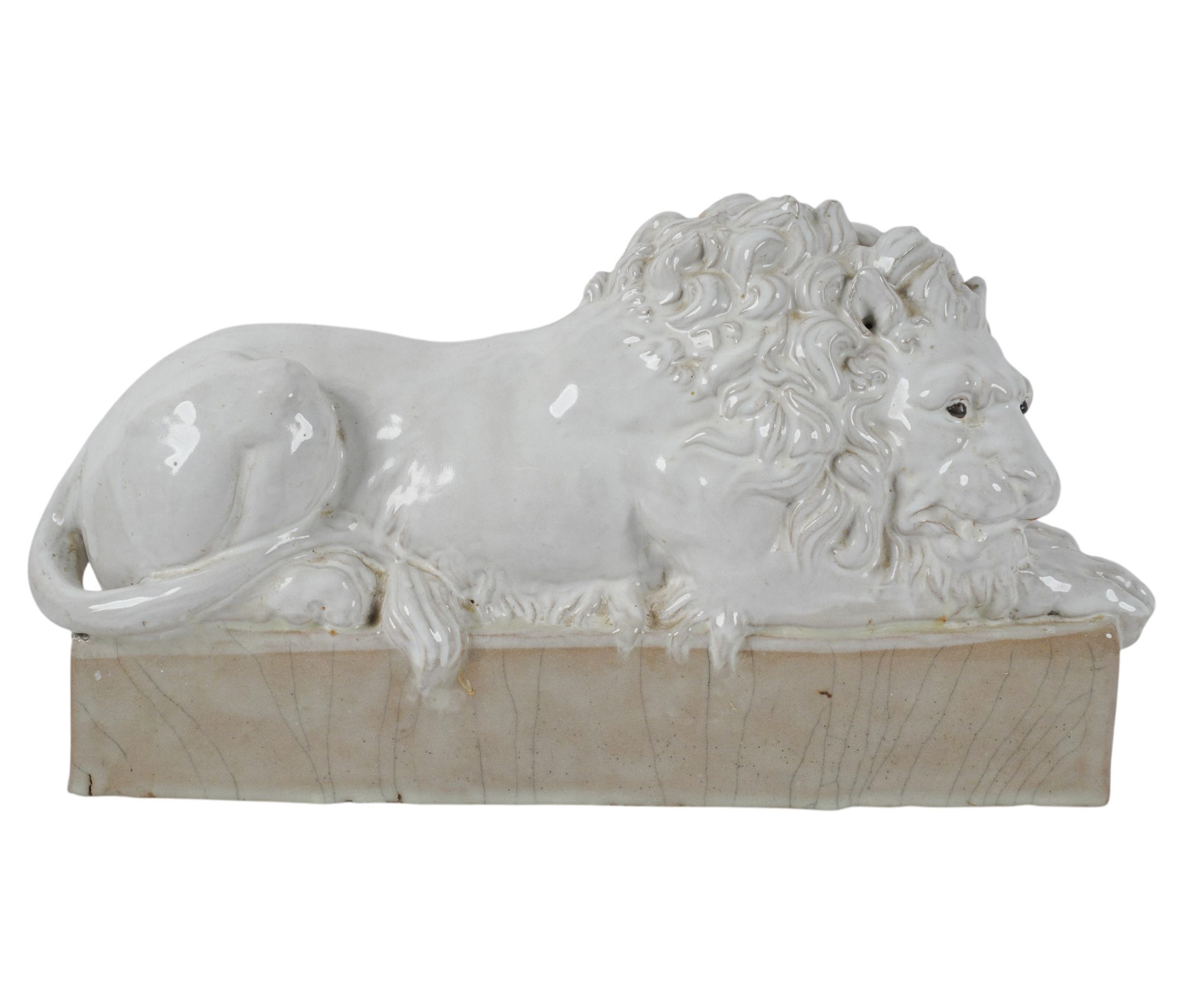 Italian Ceramic Recumbent Lion