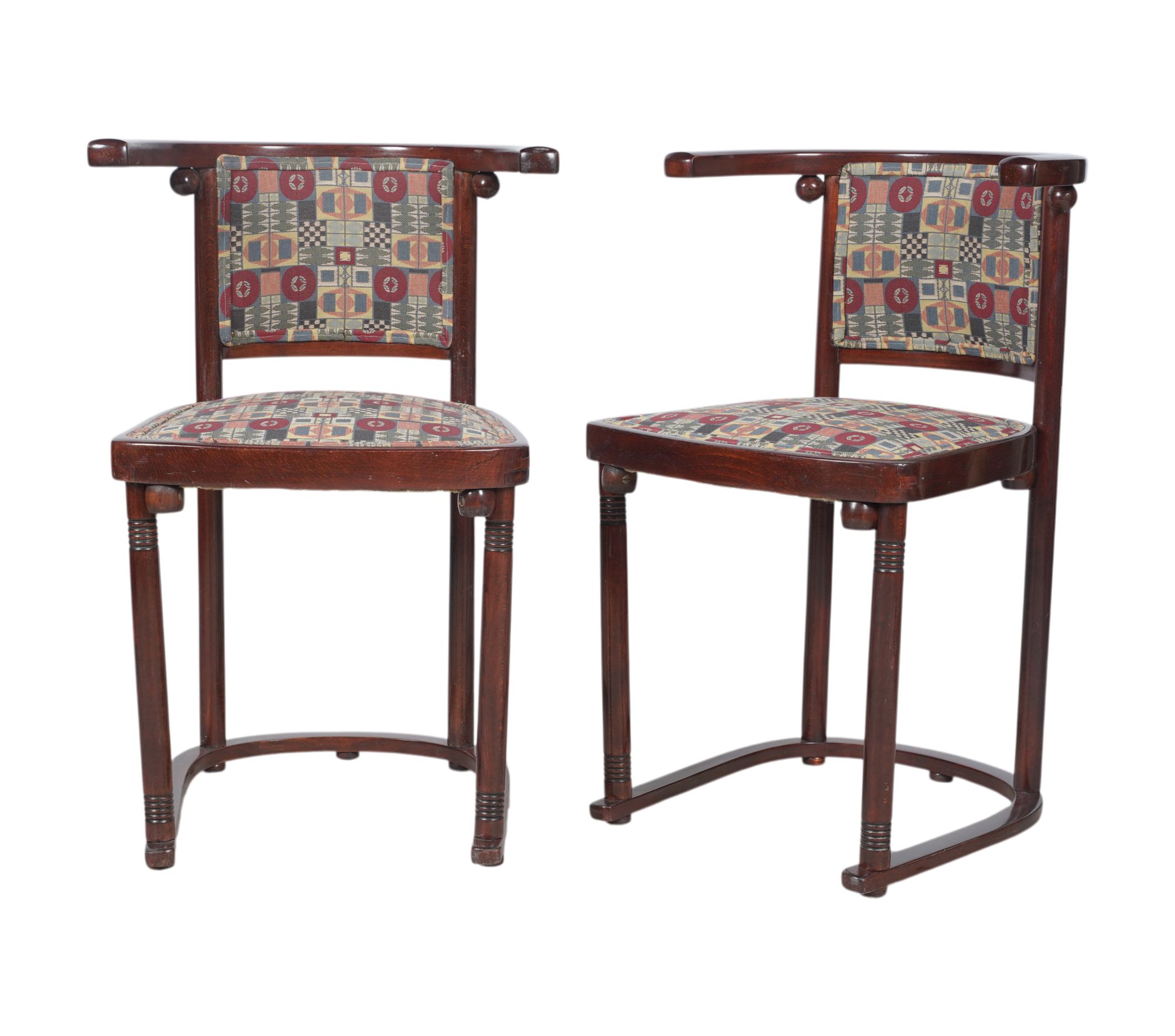 A Pair of Josef Hoffmann Fledermaus Chairs