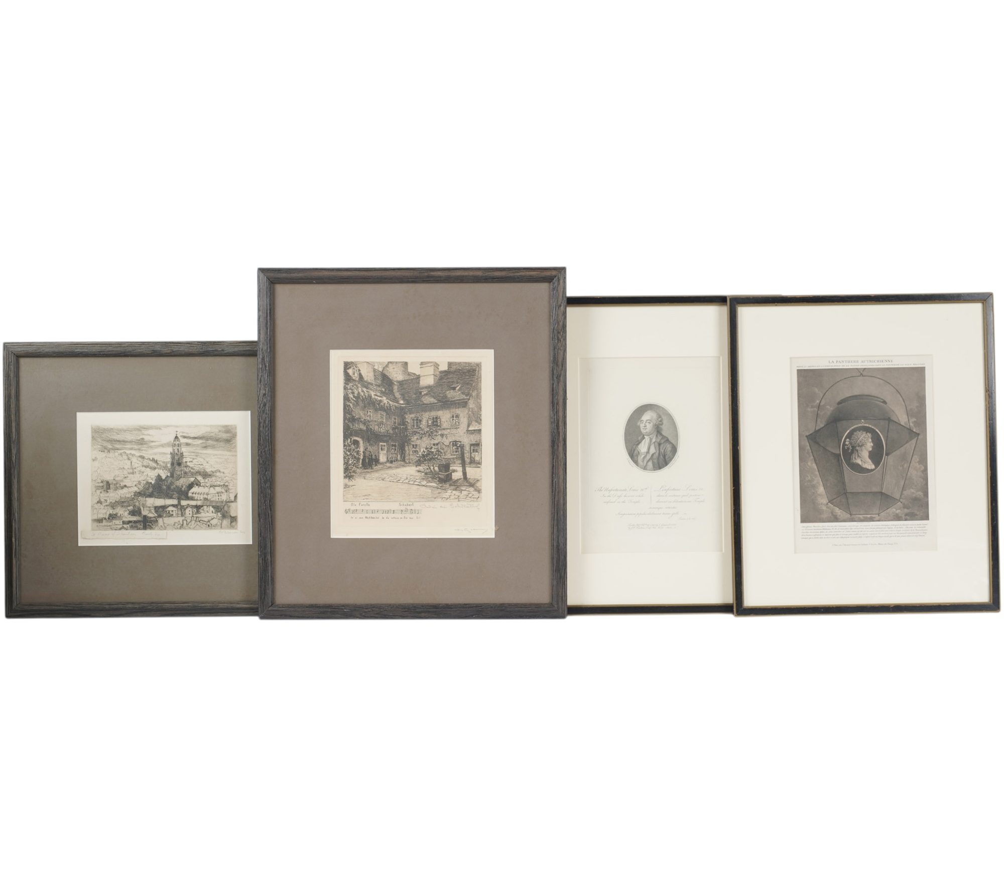 Collection of Four Assorted Black and White Prints