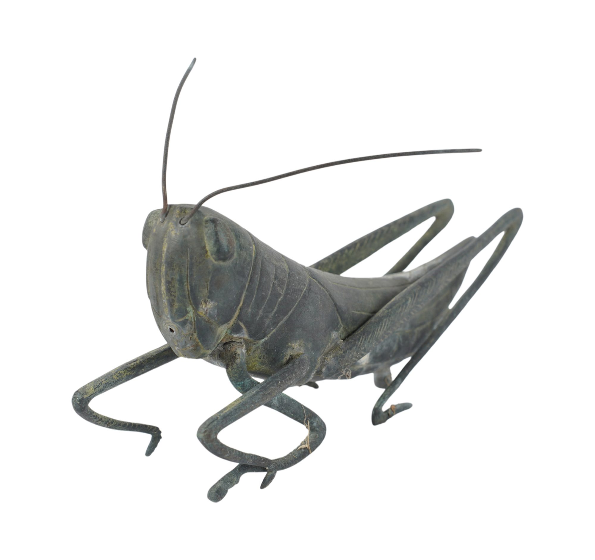 Bronze Grasshopper Garden Sculpture