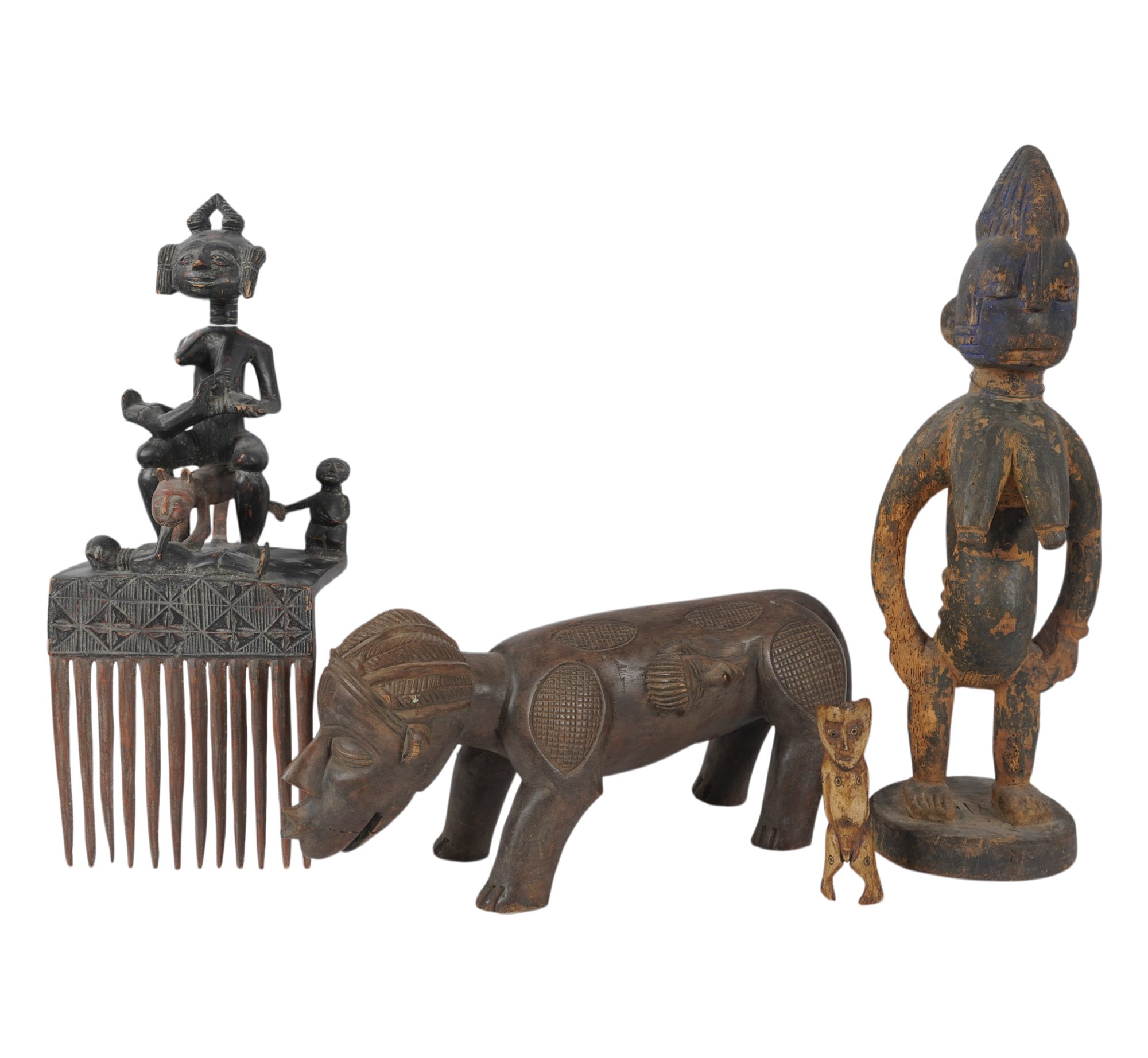 A Collection of Four African Carvings