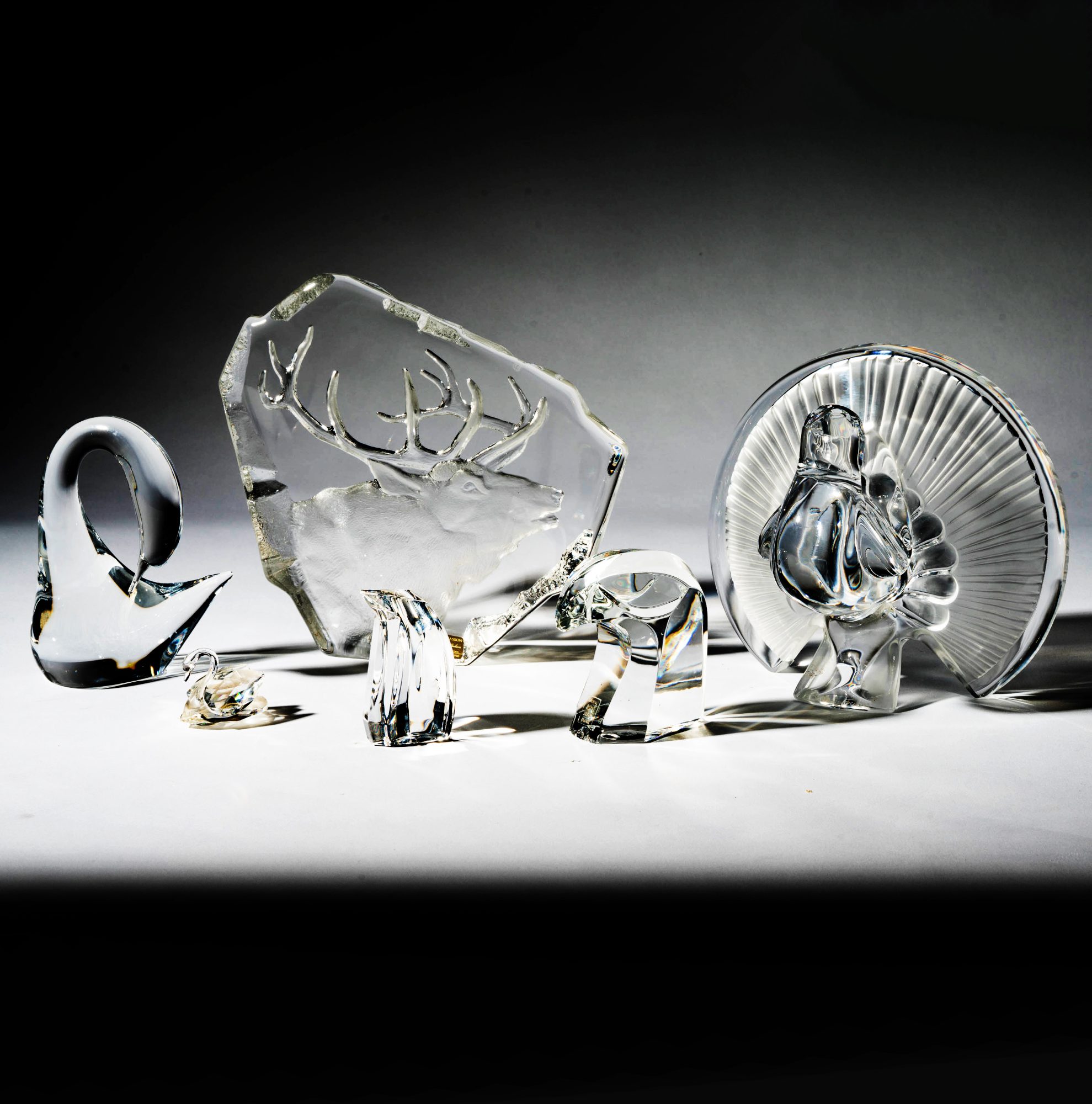 A Collection of Designer Crystal Figurines