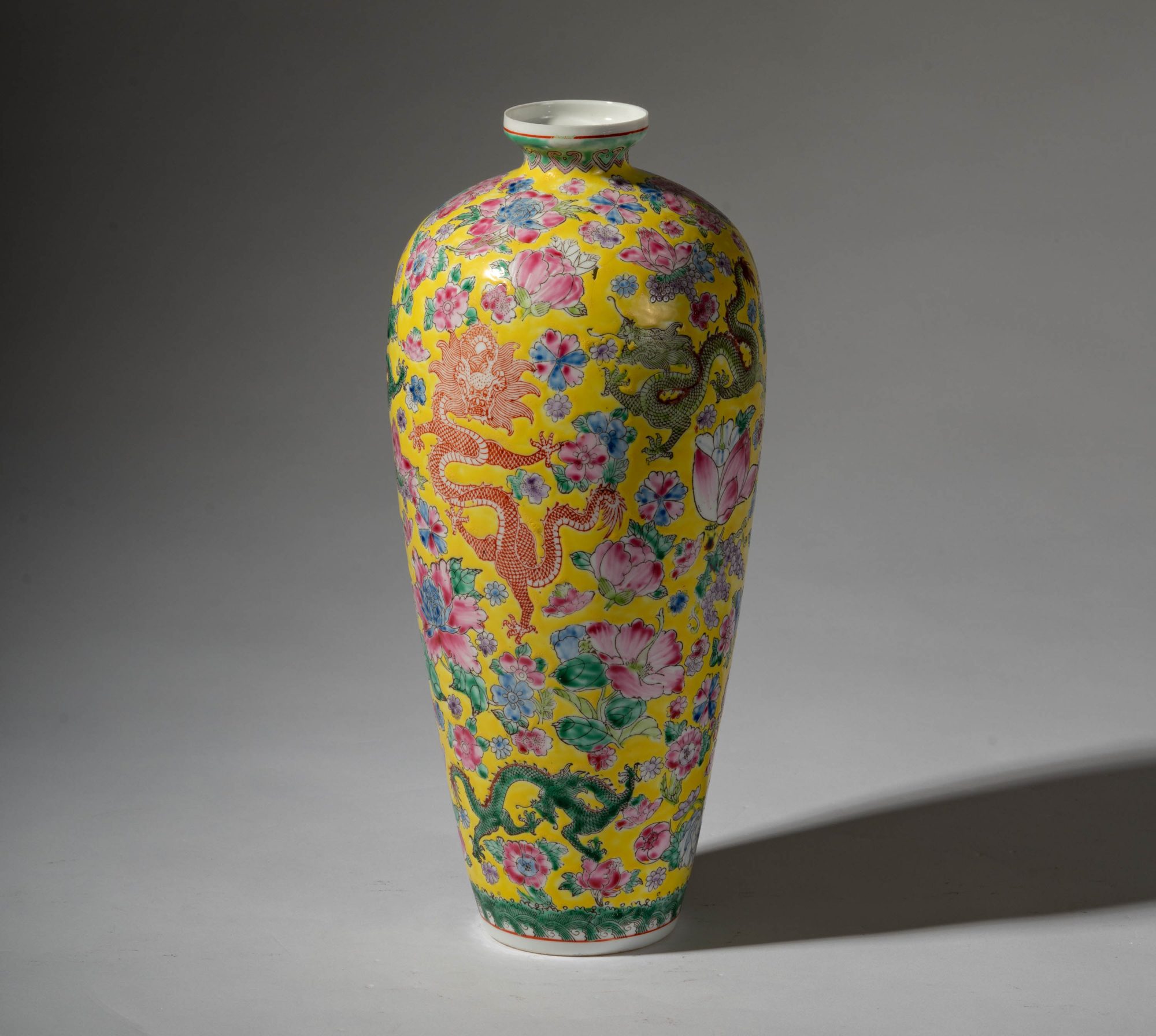 Chinese Yellow Glaze Porcelain Vase