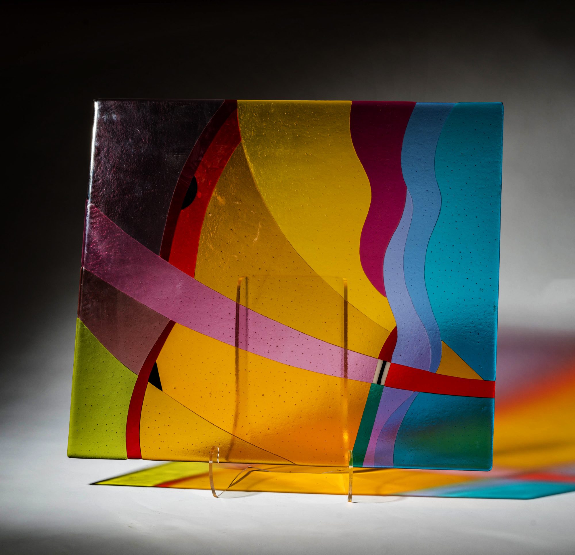 TOM MCGLAUCHLIN: Fused Glass Wall Panel