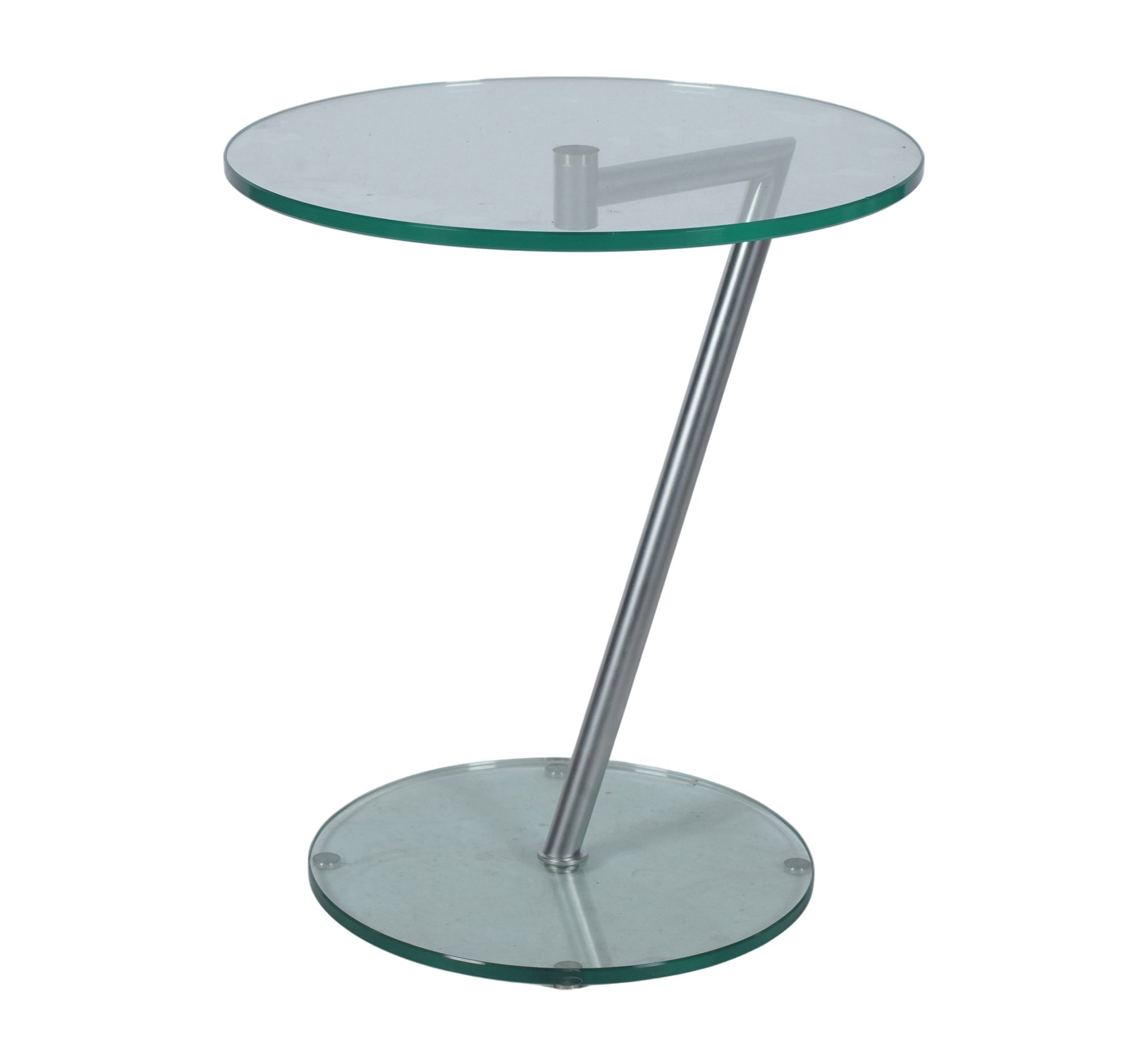 A Modern Glass and Metal Cocktail Table
