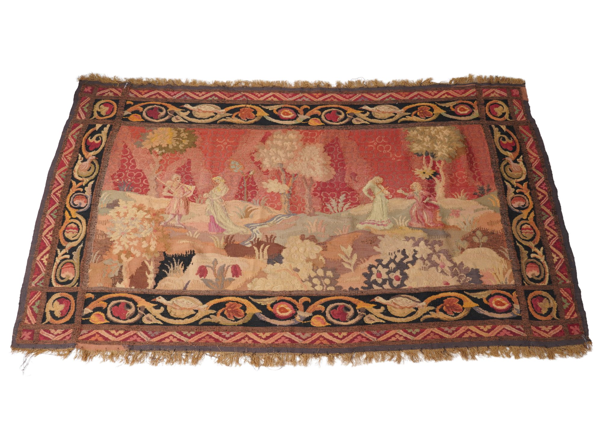 Tapestry of Figures in Landscape
