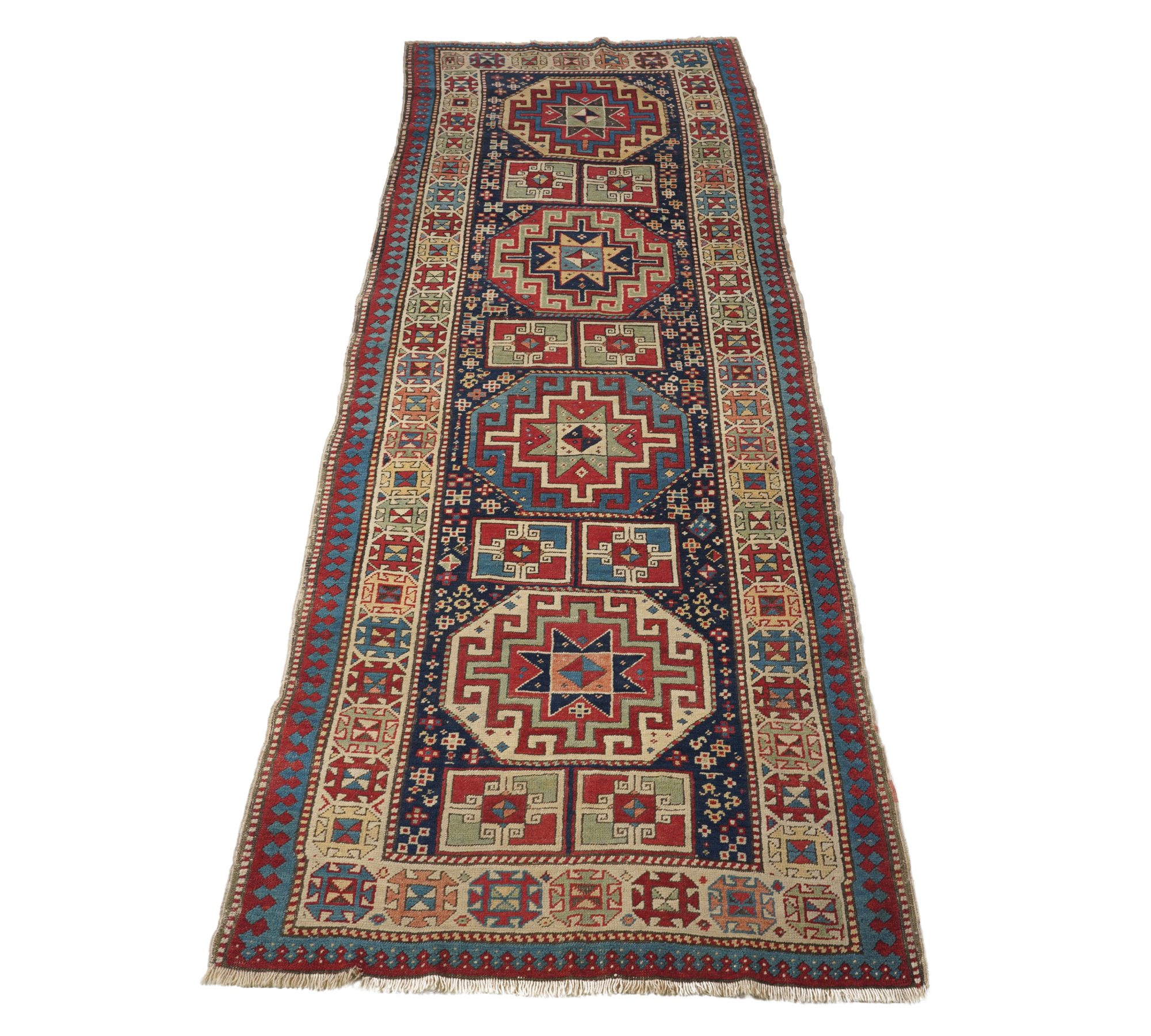Caucasian Kazak Throw Rug (3' x 9')