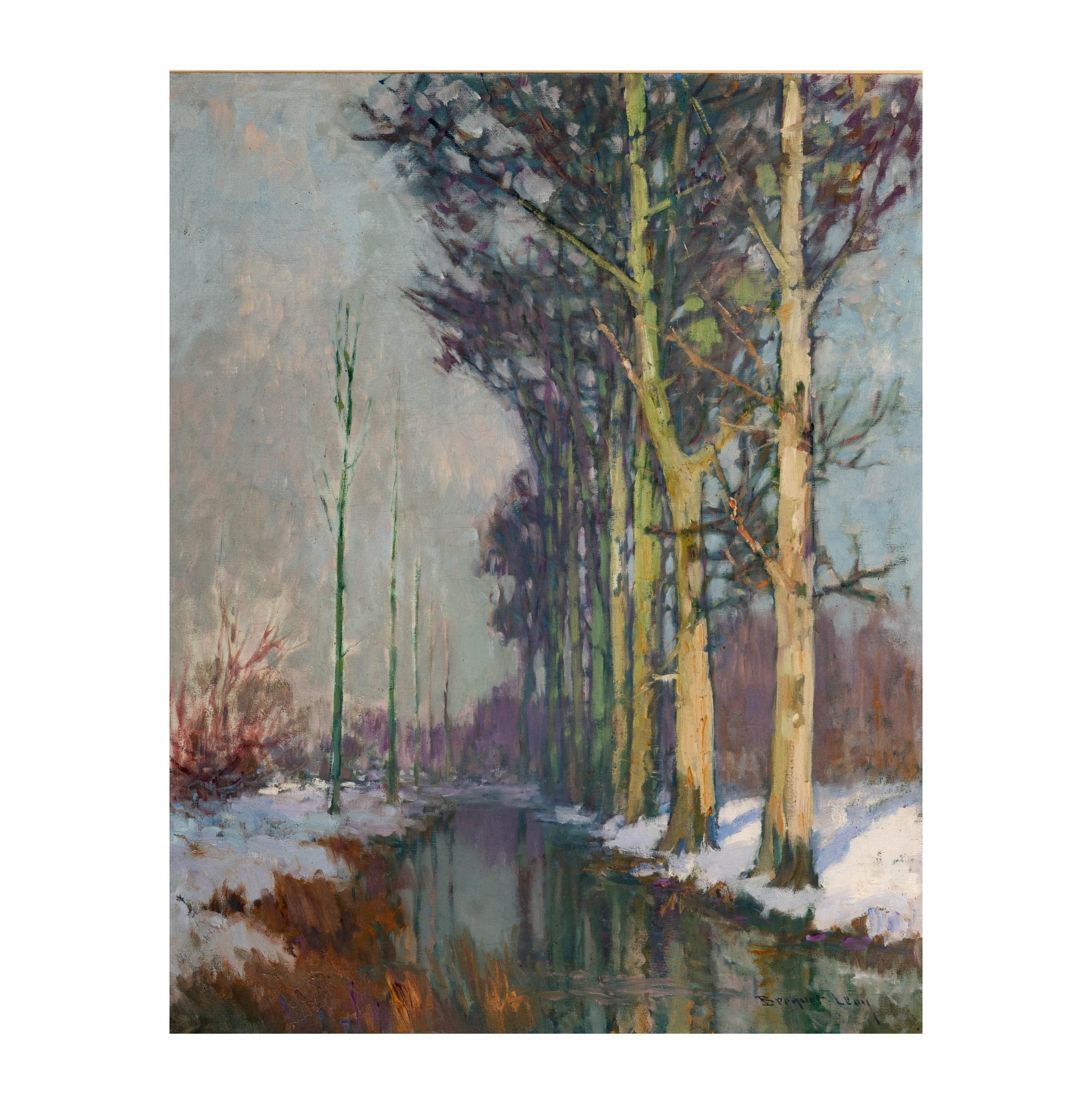 Snowy Woodland Stream