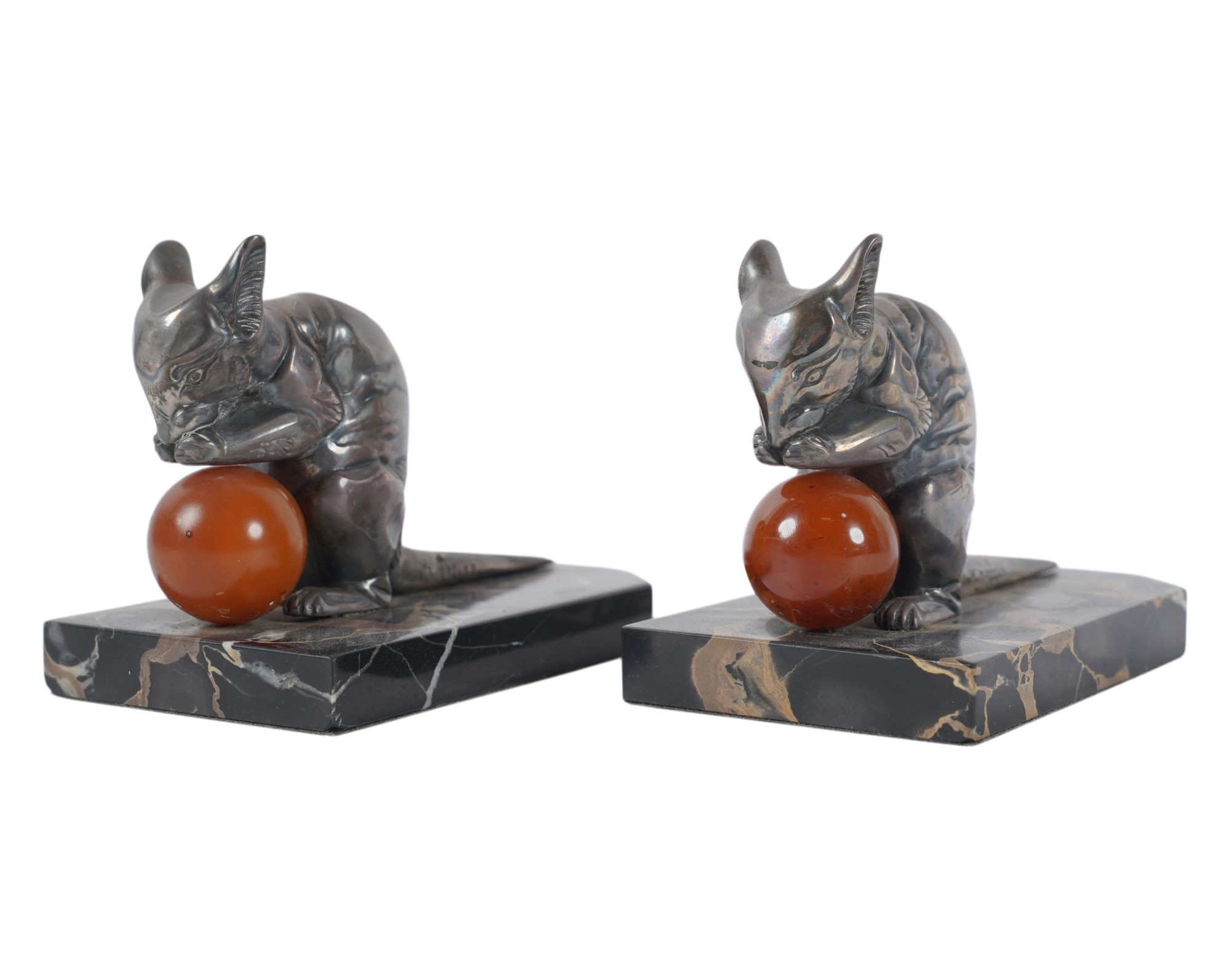 A Pair of French Hippolyte Moreau Art Deco Bookends