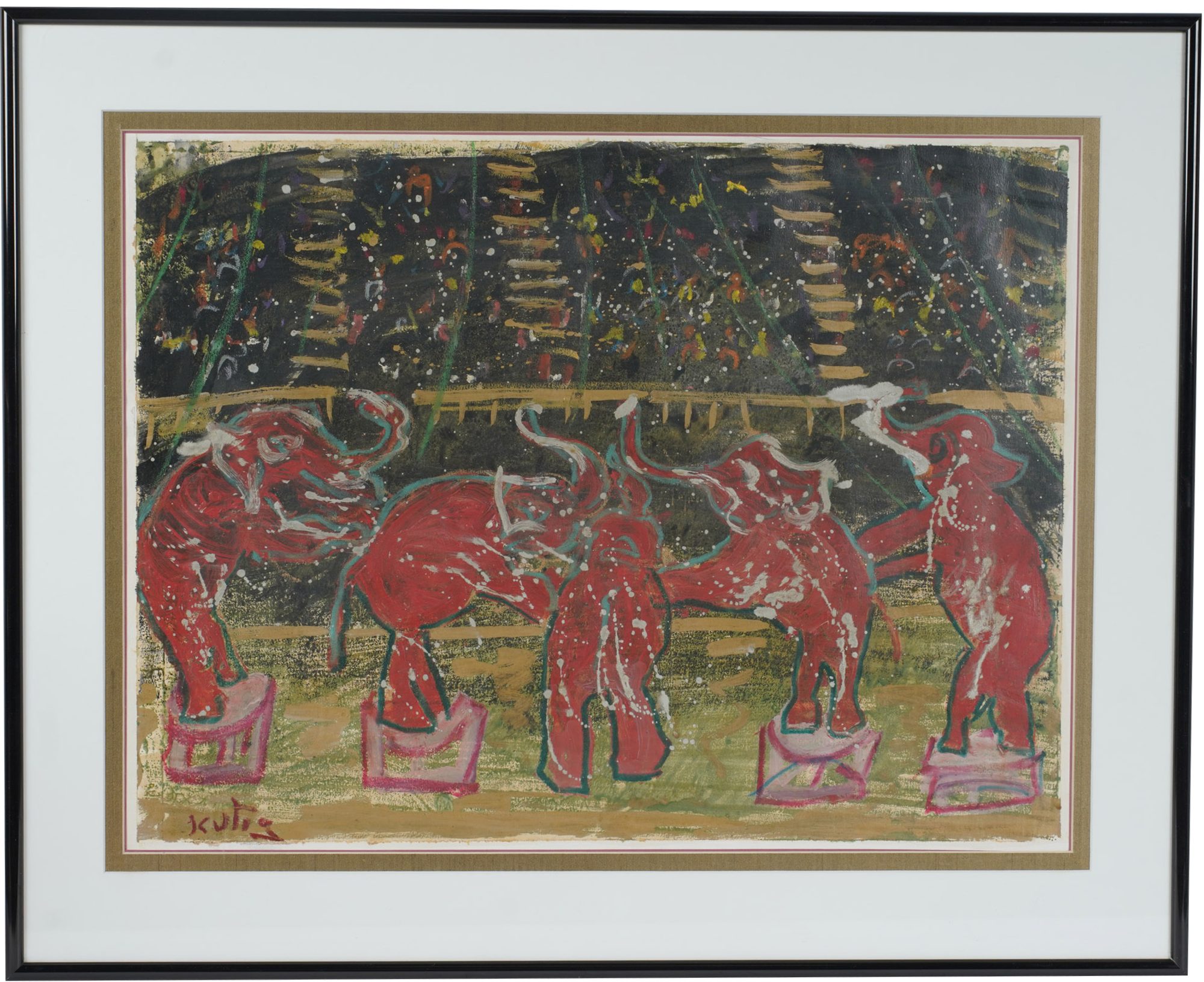 Five Red Elephants