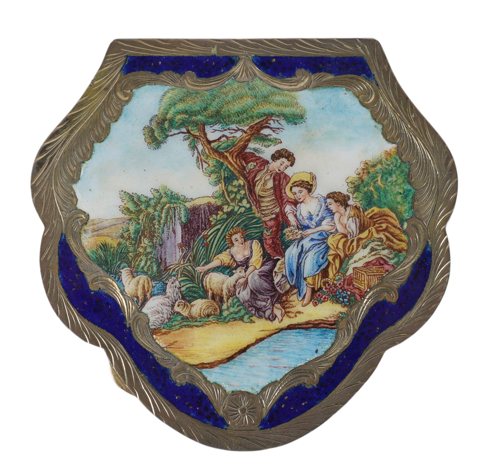 Silver and Enamel Compact