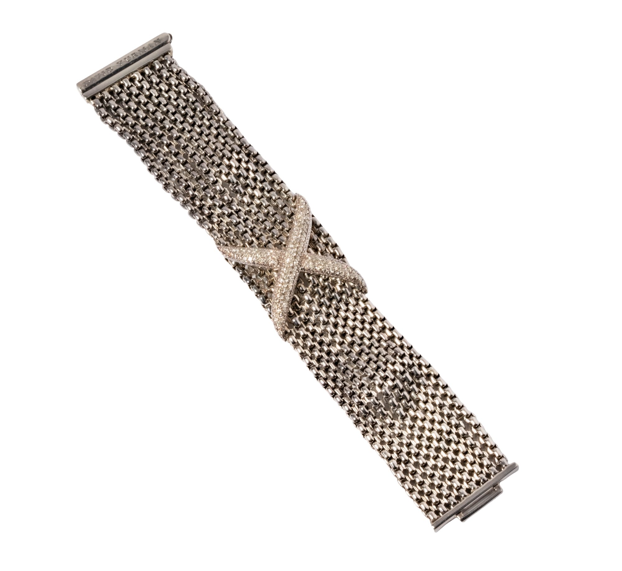 David Yurman, Sterling Silver, Diamond Bracelet