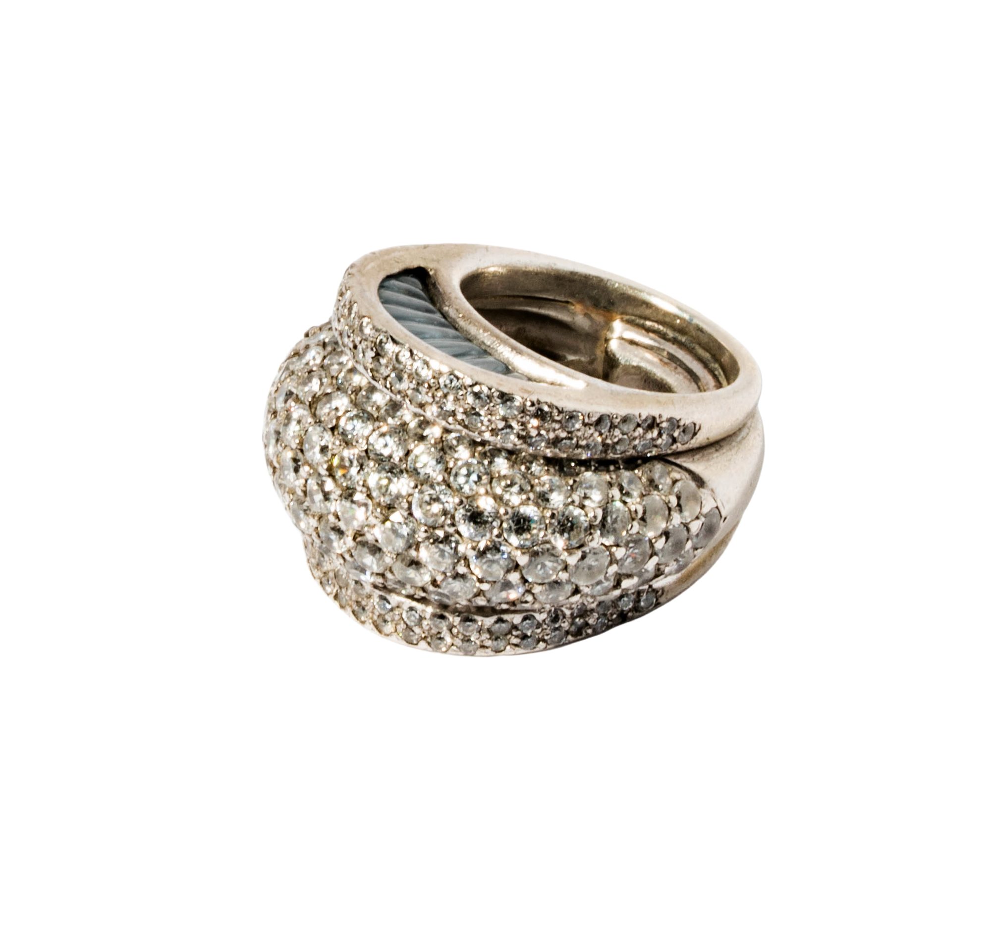 Retro, Synthetic Spinel, Glass Ring