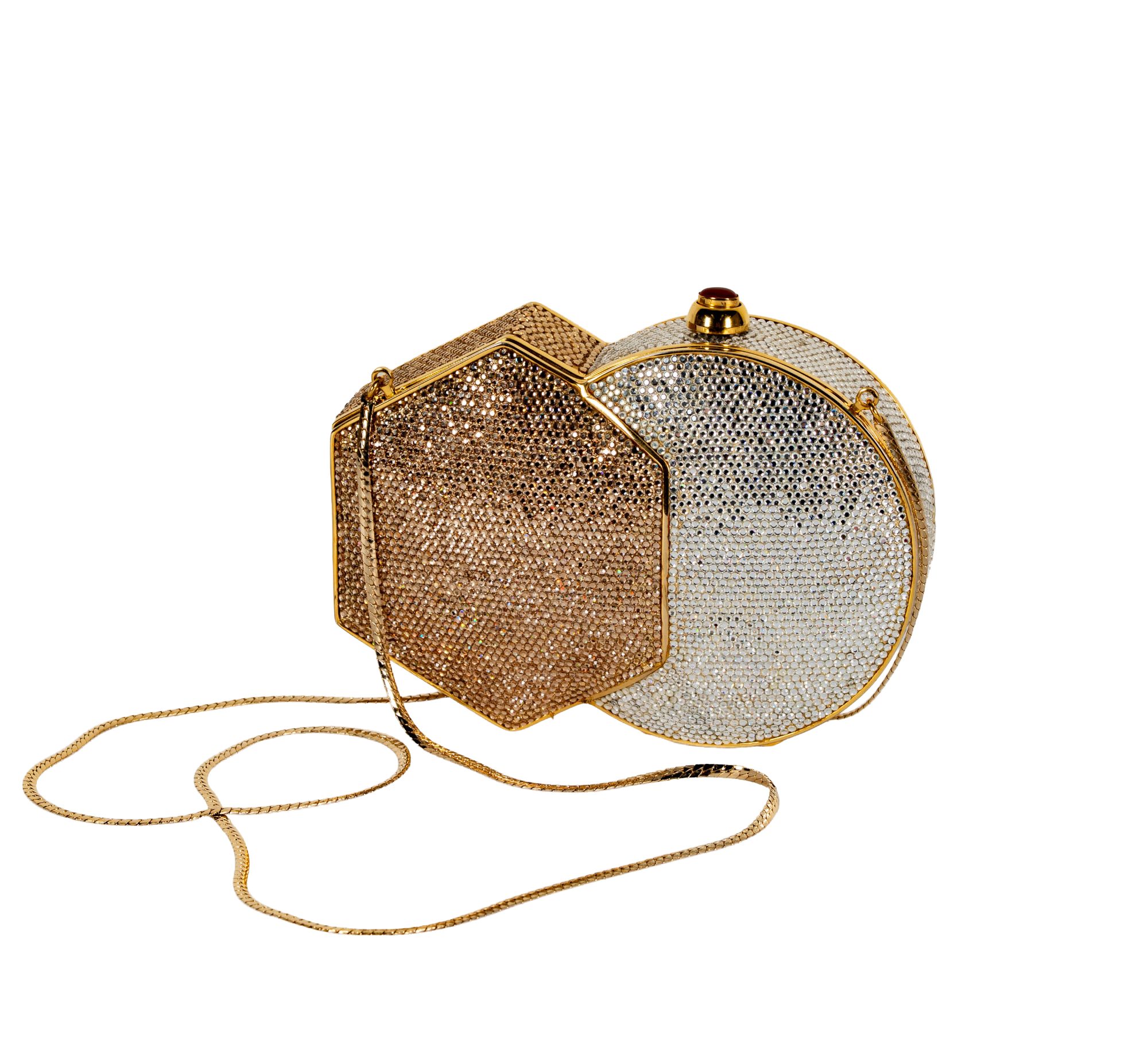 Judith Leiber White and Yellow Minaudière