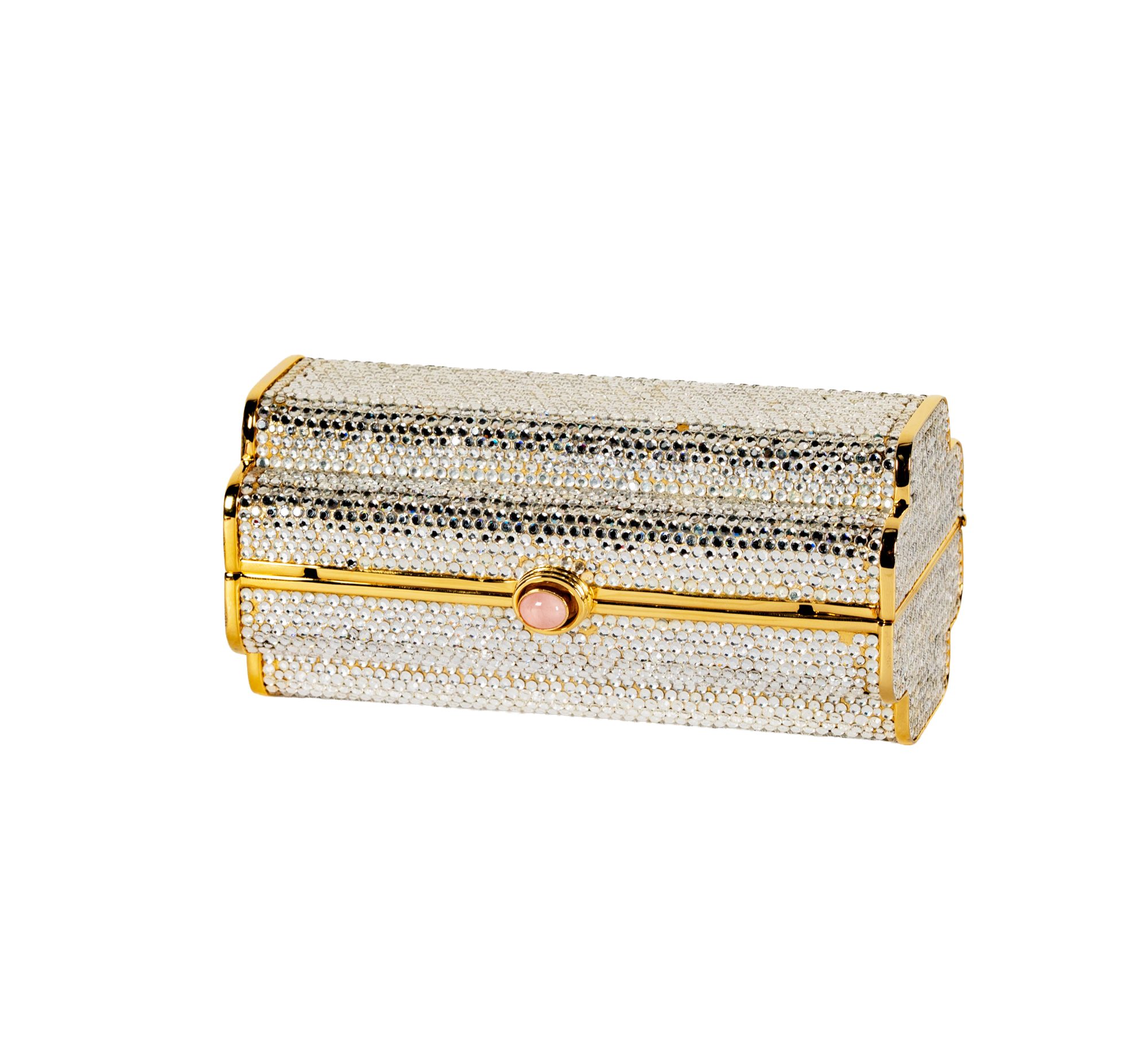 Judith Leiber Rhinestone Minaudière Clutch
