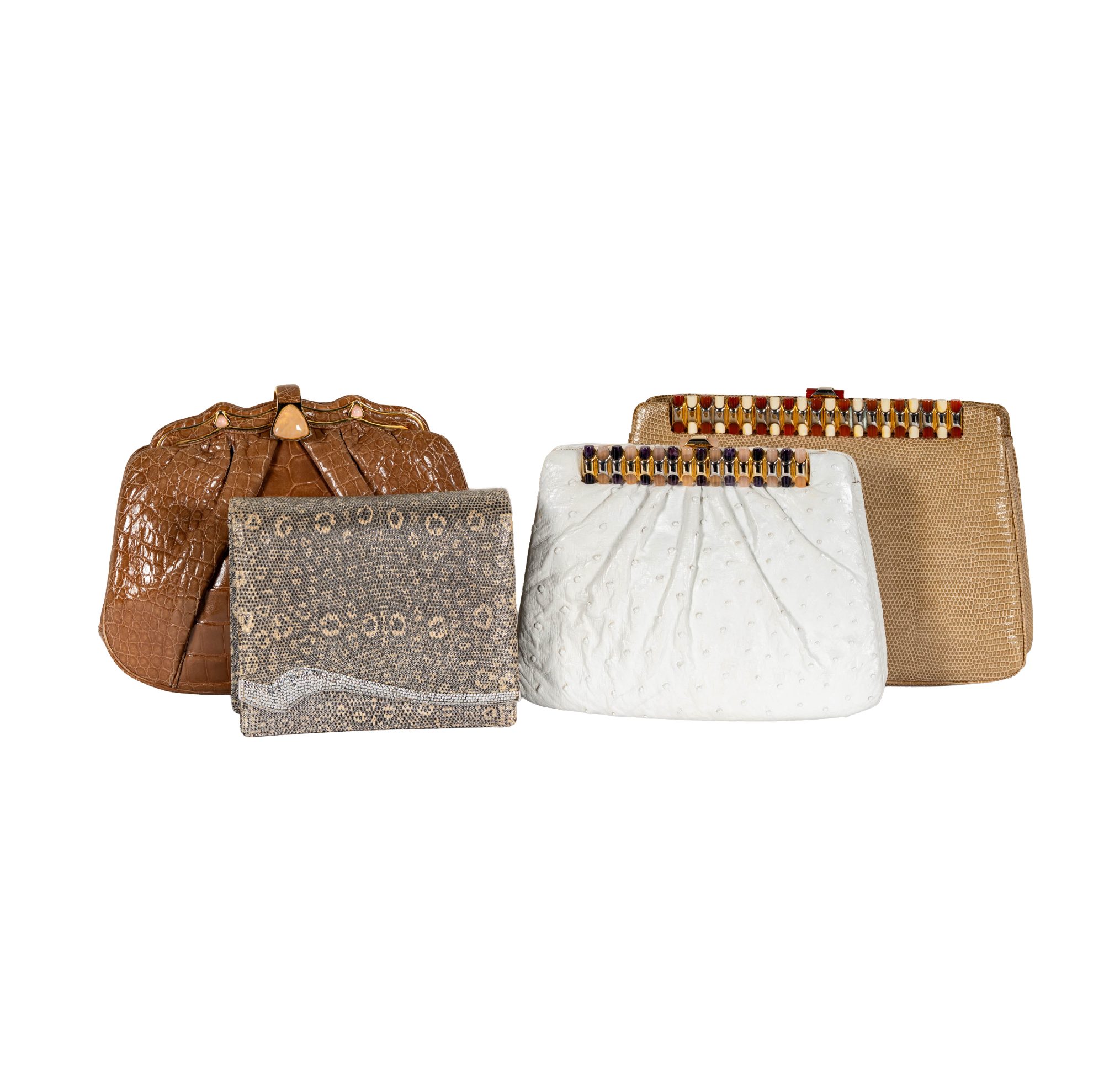 Four Judith Leiber Animal Print Clutches