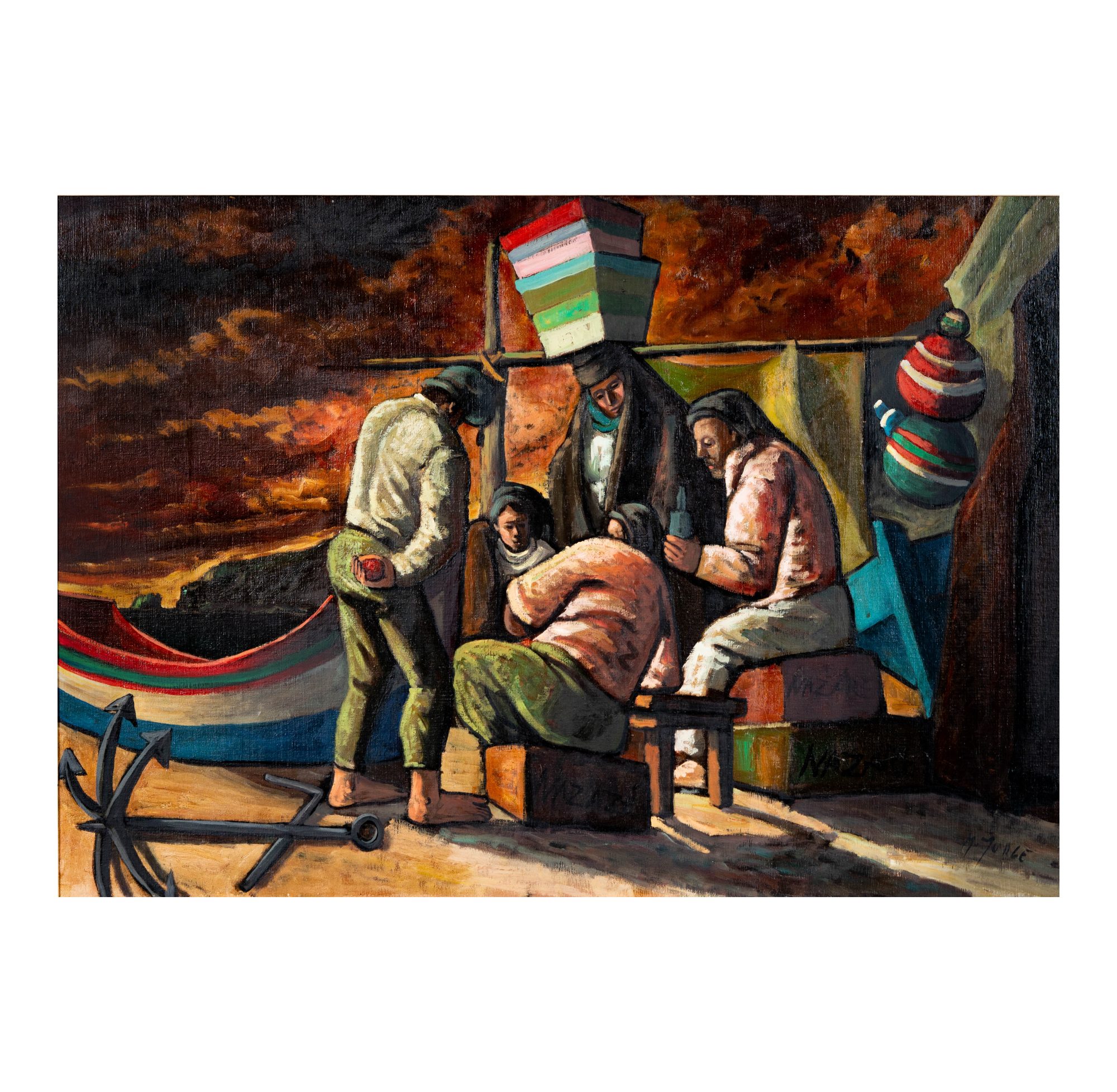 A Portuguese Fisherman Scene