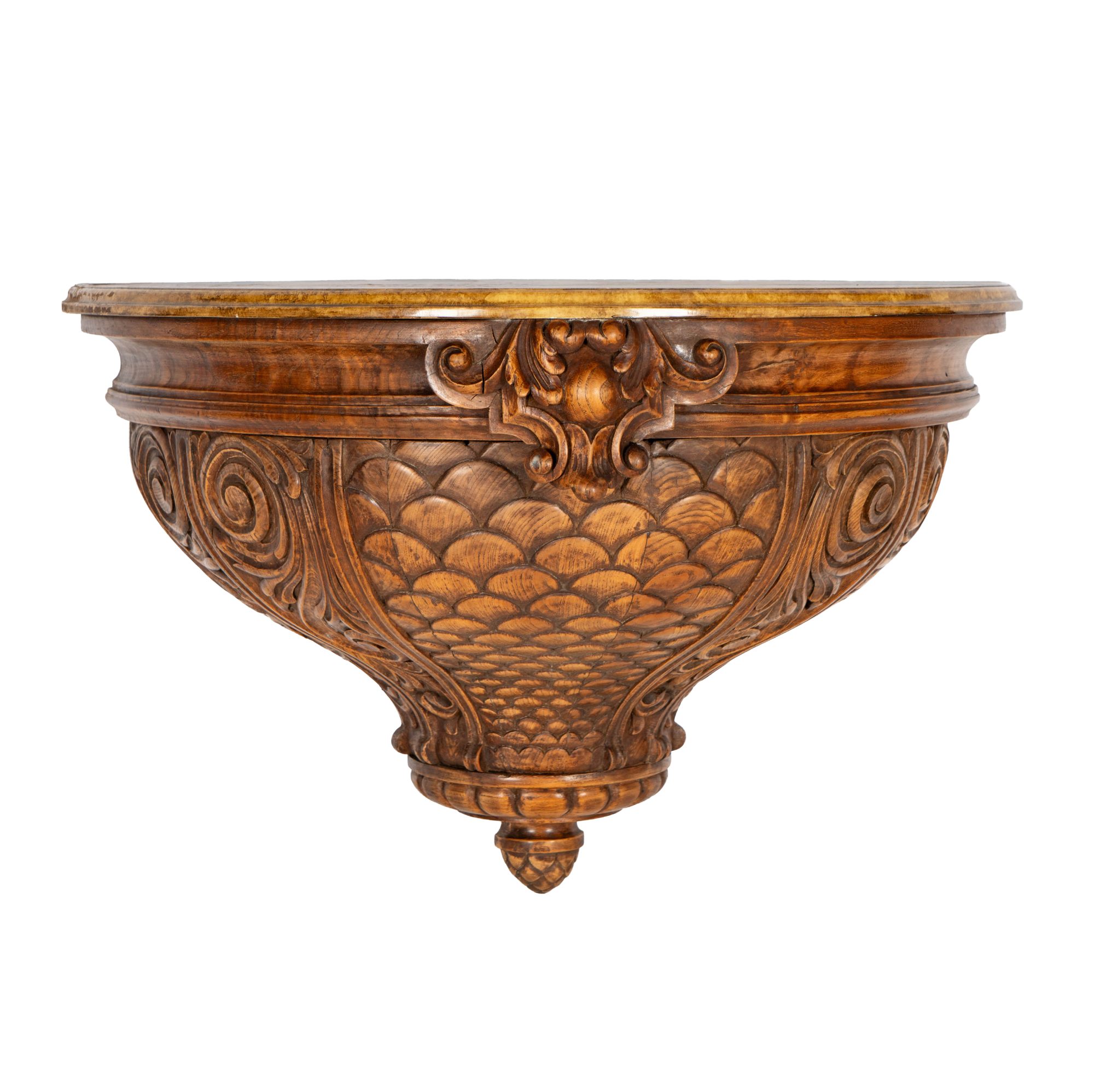 Regency-style Carved Wood Wall Console
